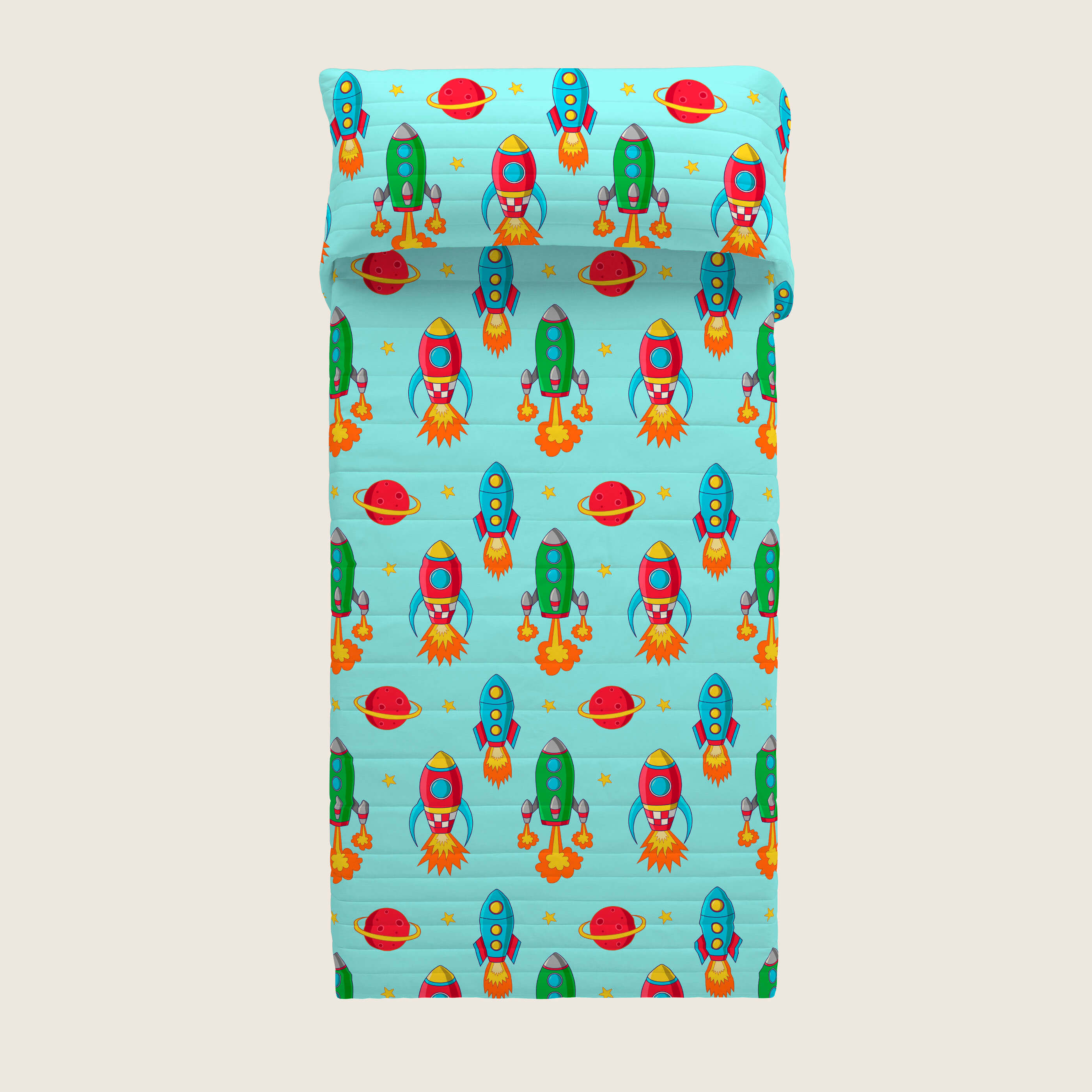 COLCHA BOUTI REVERSIBLE ESTAMPADA INFANTIL GALA 100% ALGODÓN