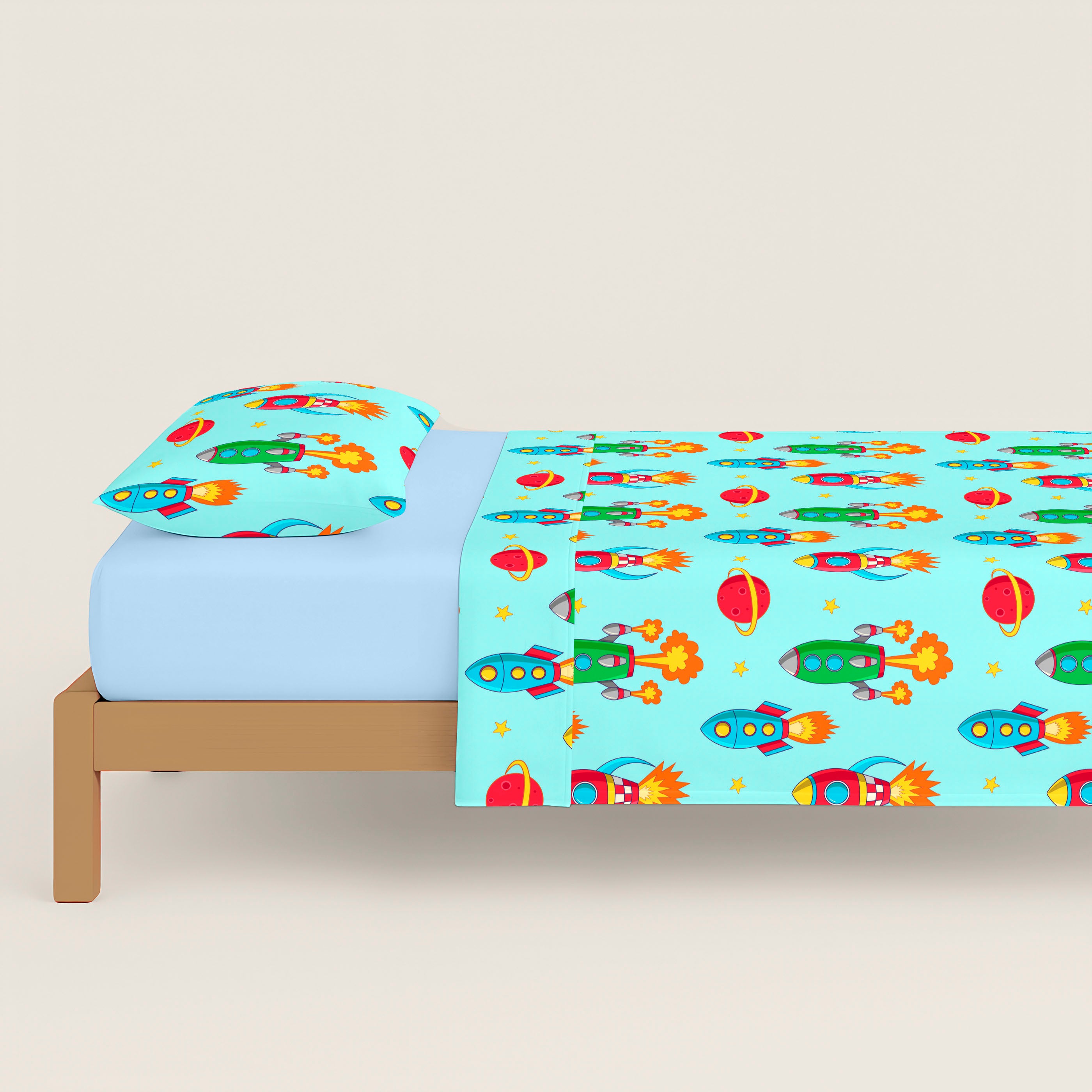 JUEGO SÁBANAS ESTAMPADAS INFANTIL GALA B 100% ALGODÓN