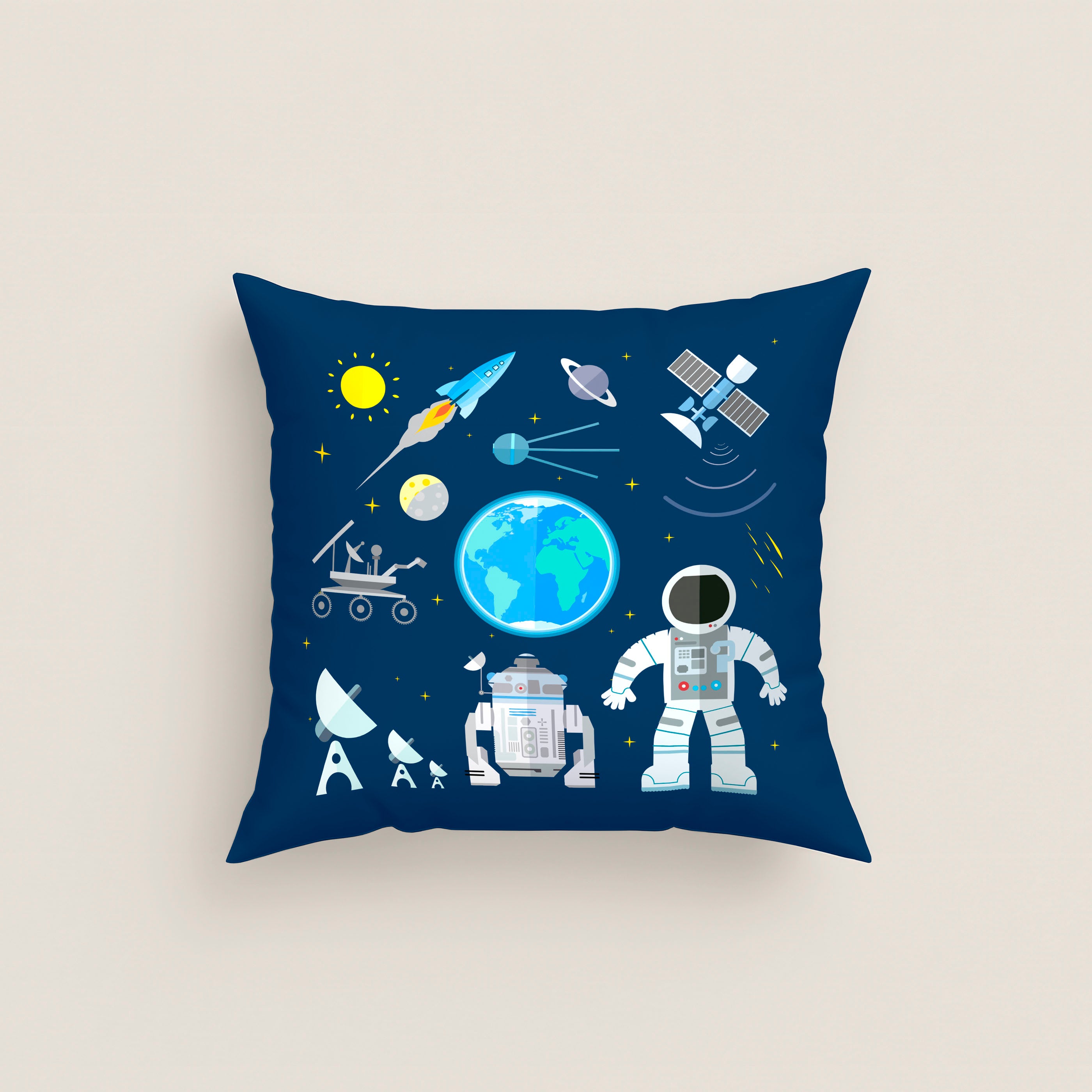 FUNDA DE COJÍN INFANTIL ESTAMPADO BERTO 100% ALGODÓN