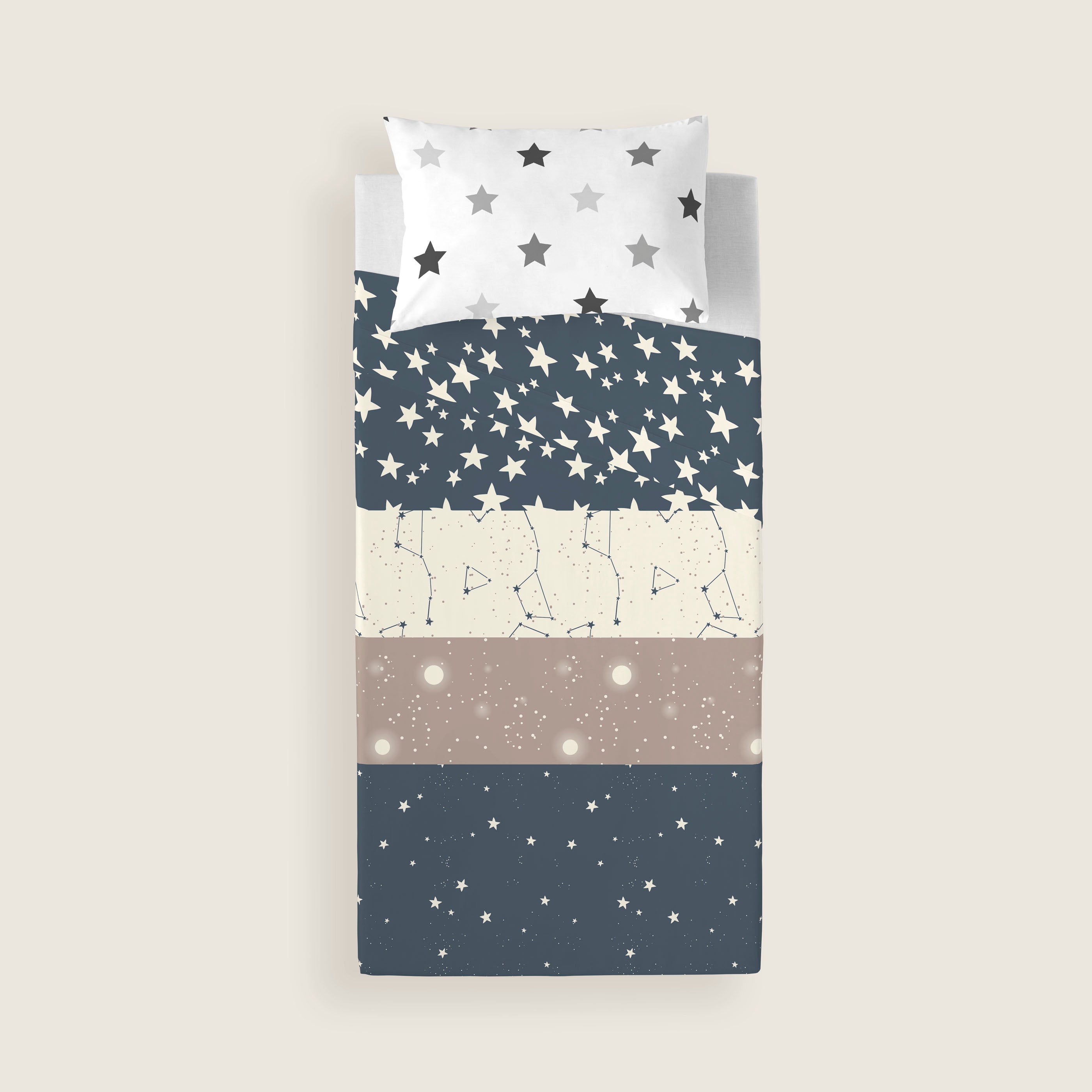 JUEGO SÁBANAS ESTAMPADAS INFANTIL INDIGO A 100% ALGODÓN