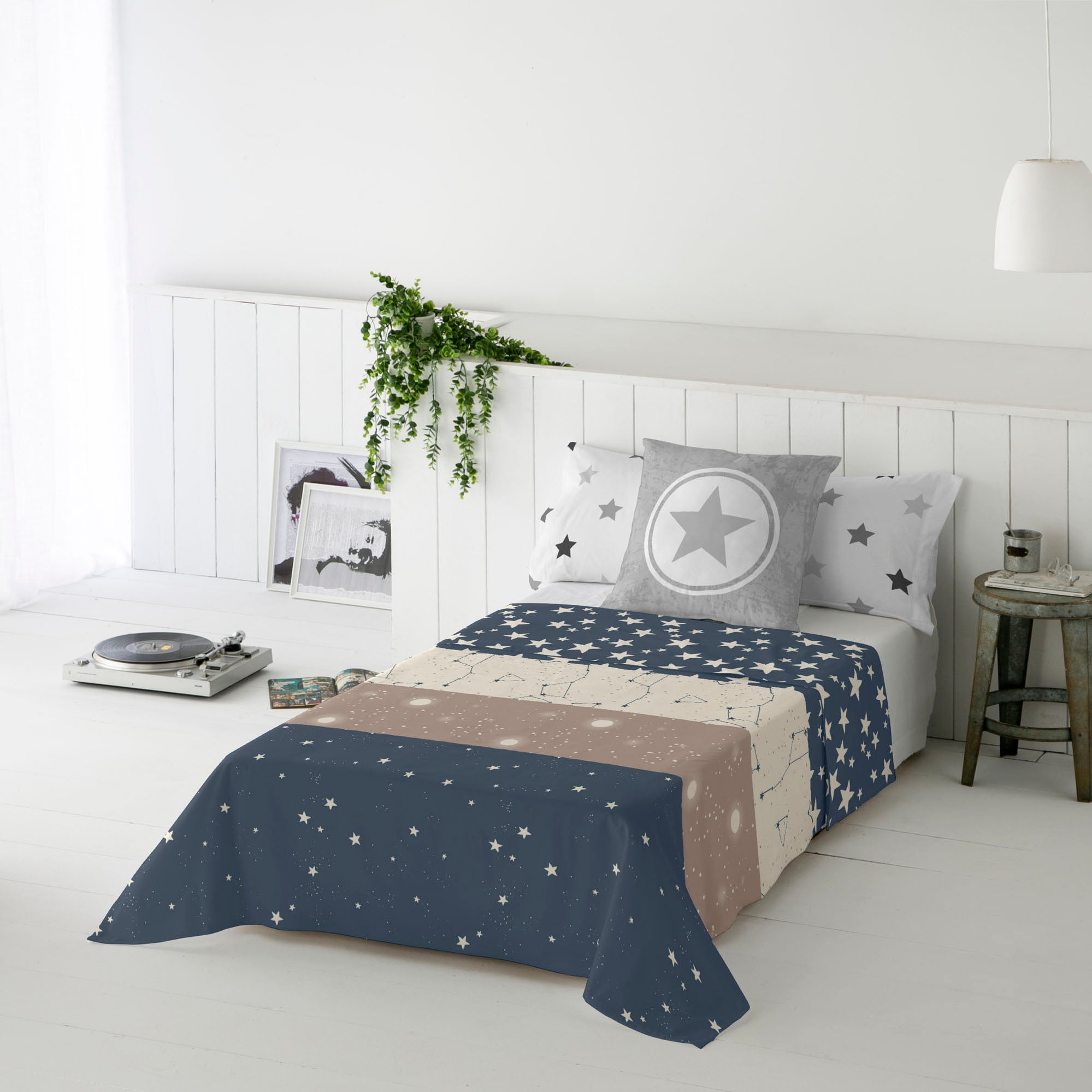 JUEGO SÁBANAS ESTAMPADAS INFANTIL INDIGO A 100% ALGODÓN