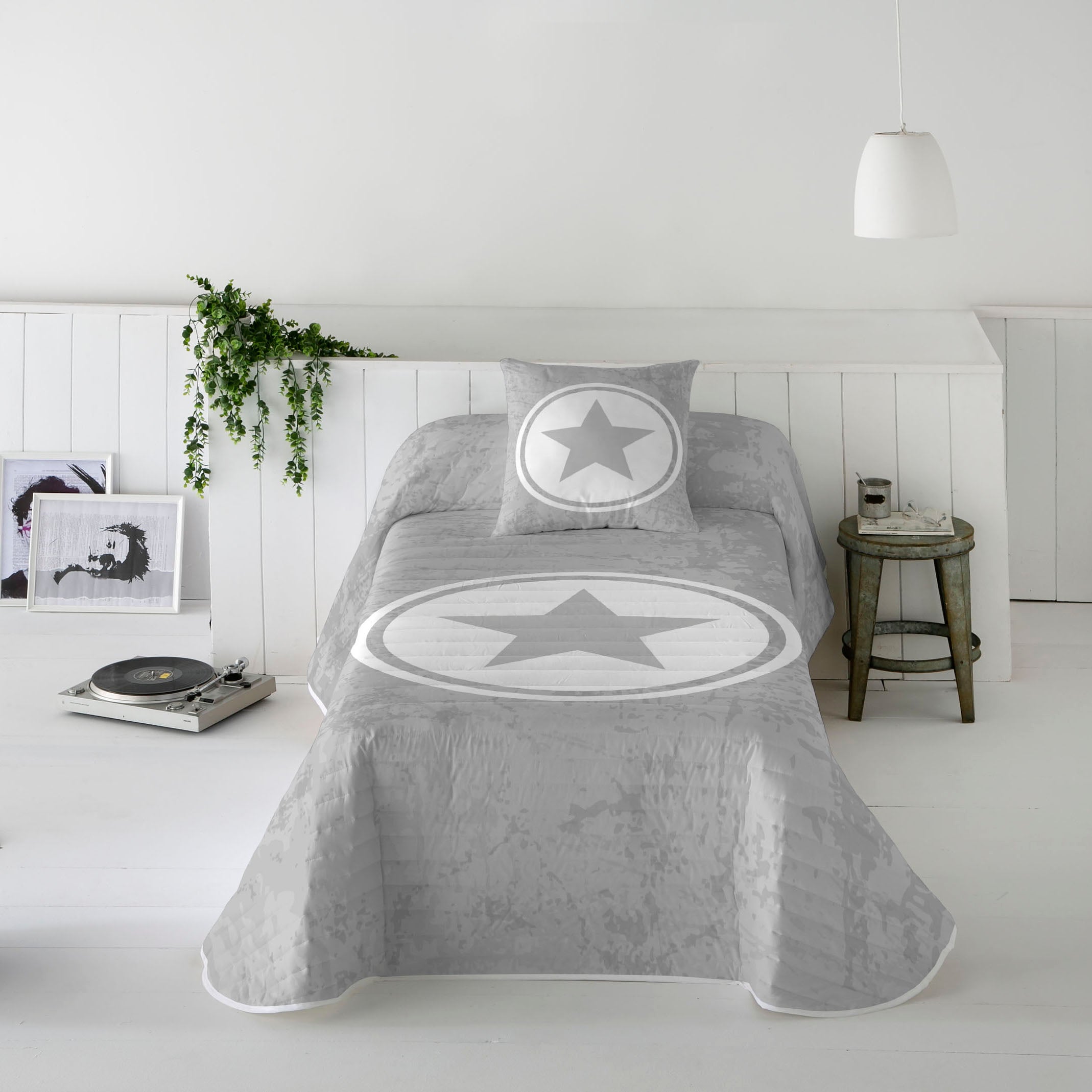 COLCHA BOUTI REVERSIBLE ESTAMPADA INFANTIL IVETT 100% ALGODÓN