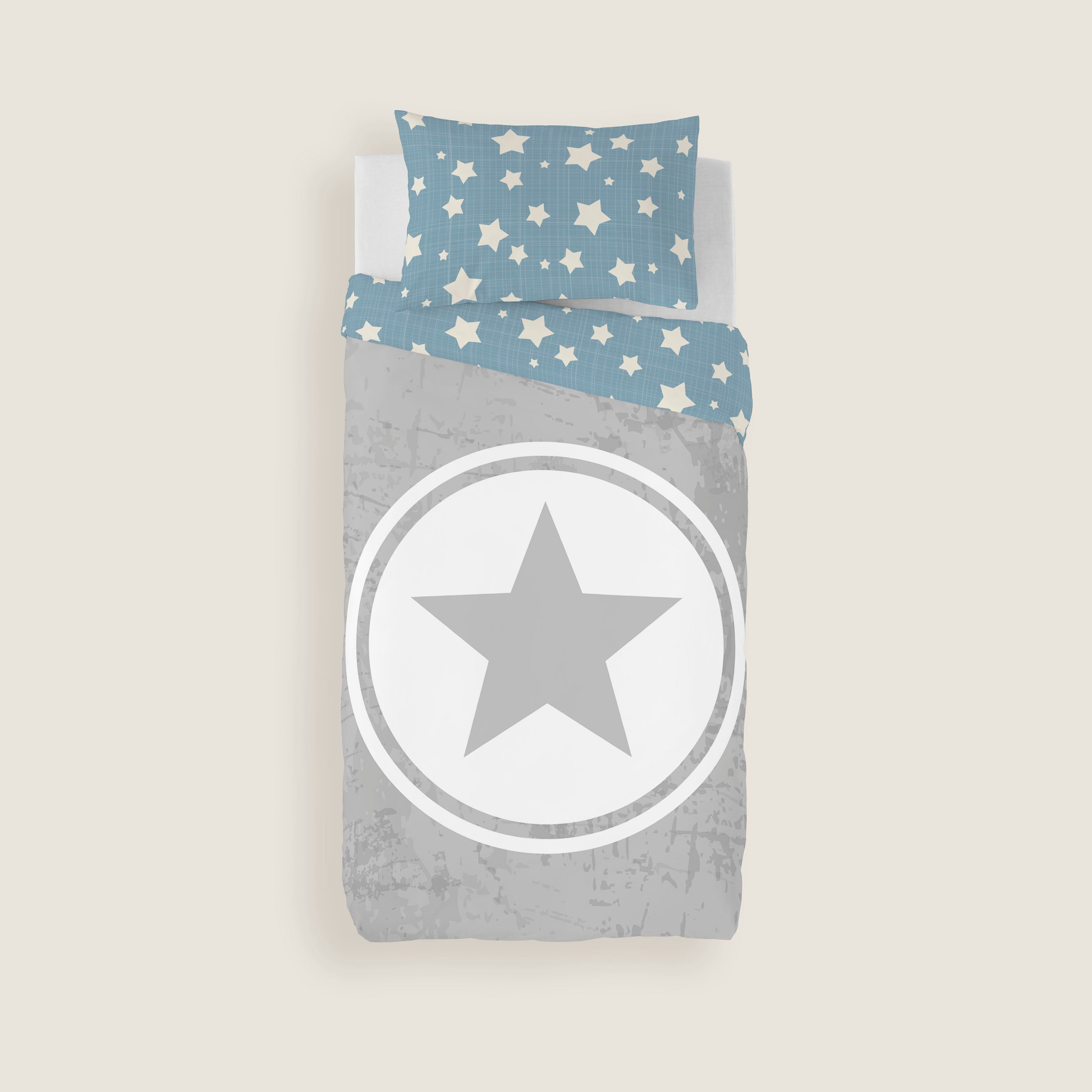 FUNDA NÓRDICA REVERSIBLE ESTAMPADA INFANTIL IVETT 100% ALGODÓN