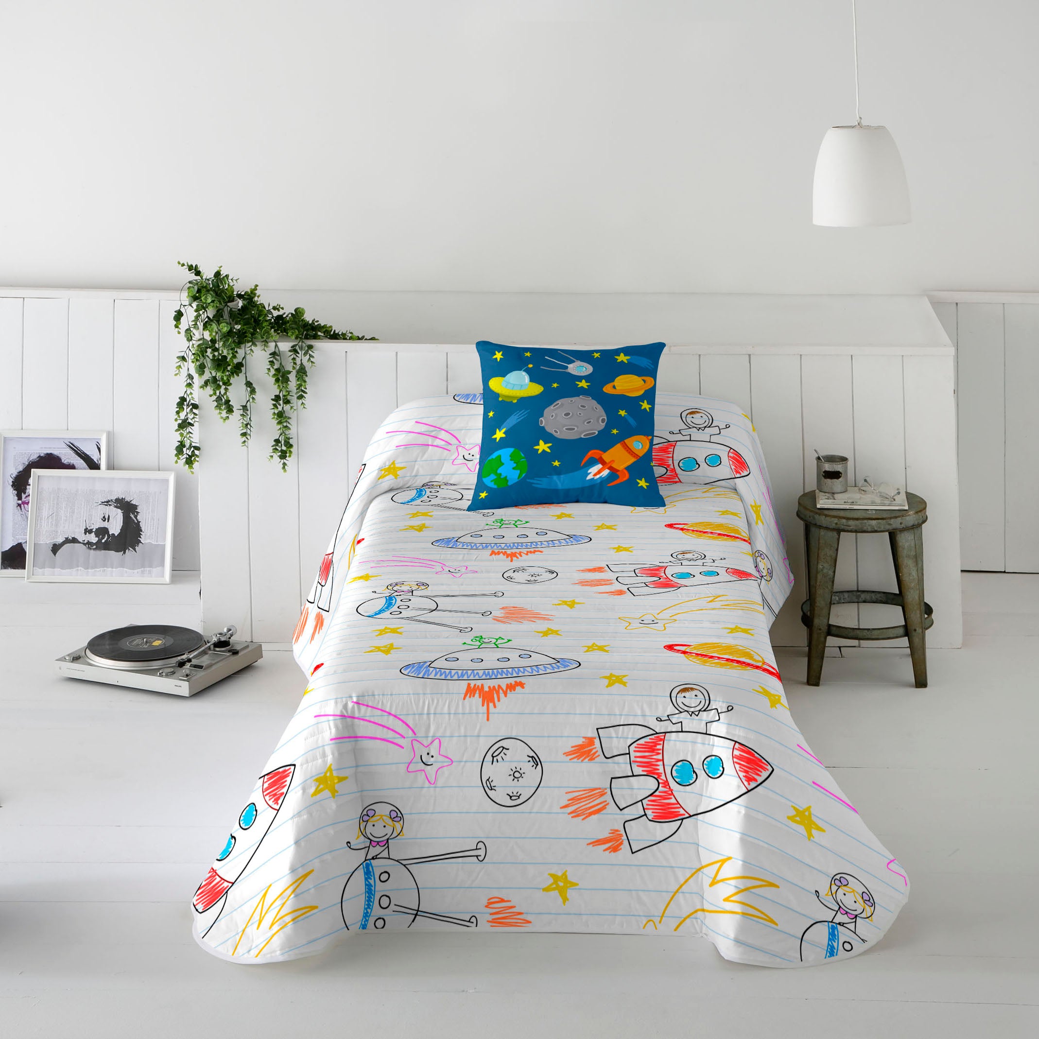 COLCHA BOUTI REVERSIBLE ESTAMPADA INFANTIL LLUC 100% ALGODÓN