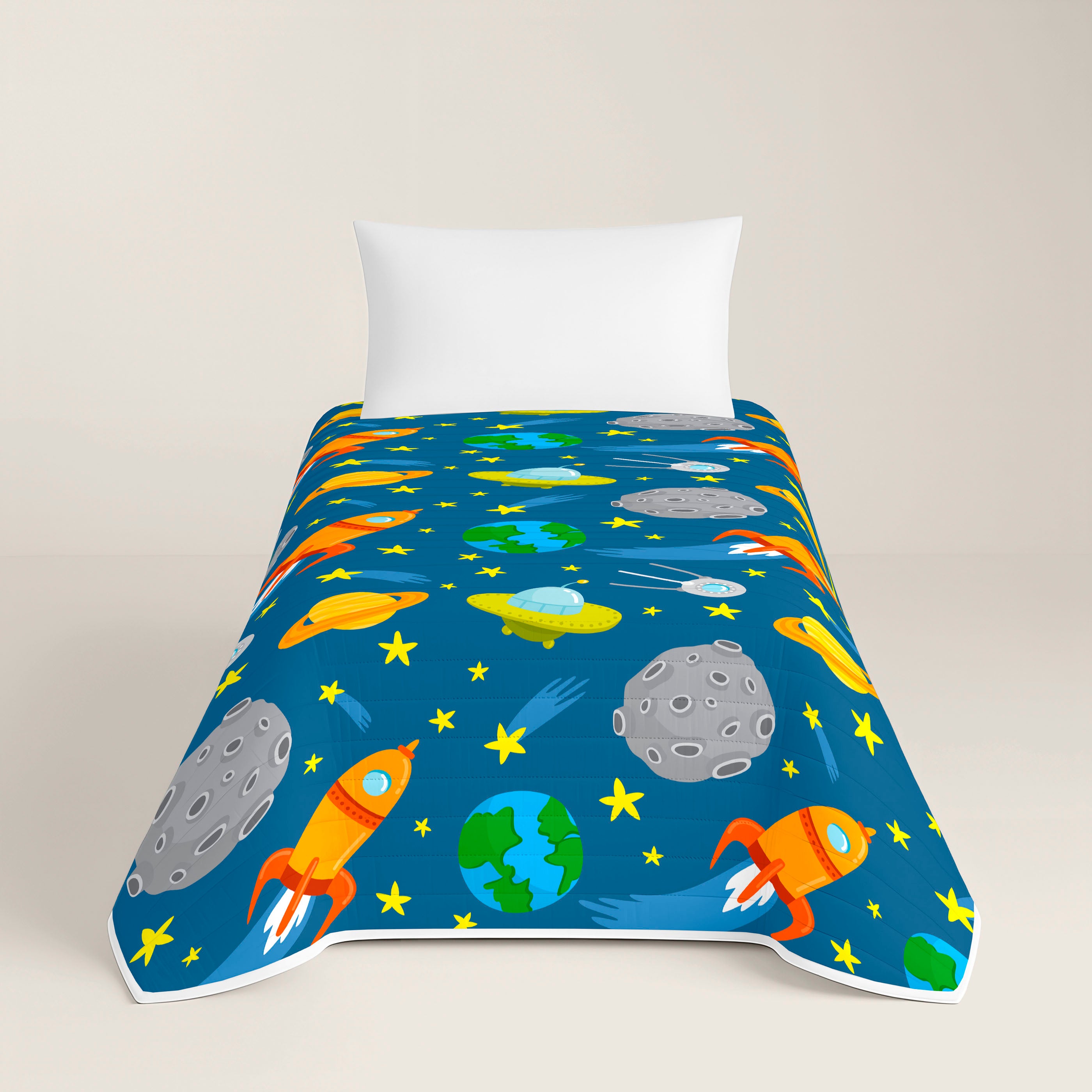 COLCHA BOUTI REVERSIBLE ESTAMPADA INFANTIL LLUC 100% ALGODÓN