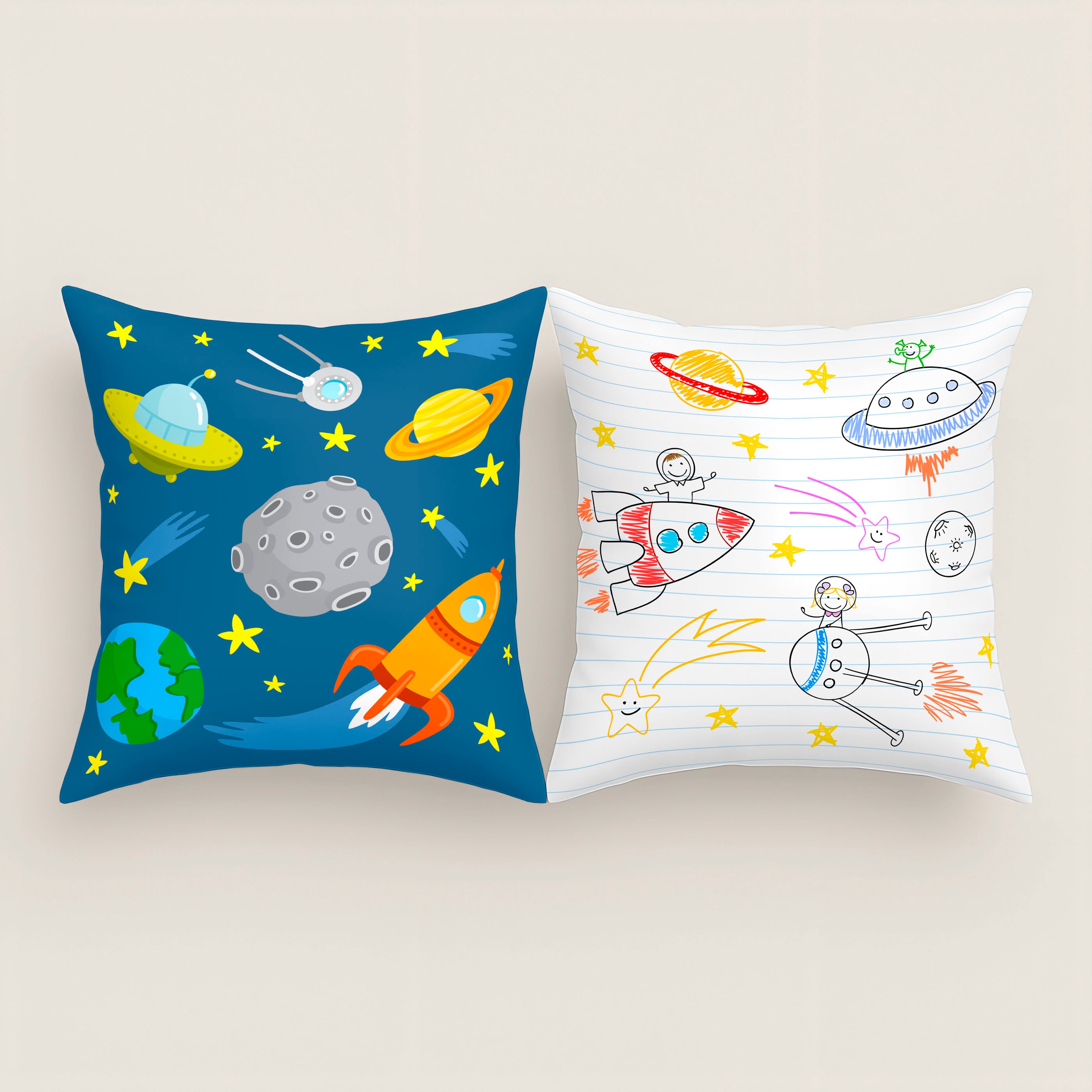 FUNDA DE COJÍN INFANTIL ESTAMPADO LLUC 100% ALGODÓN