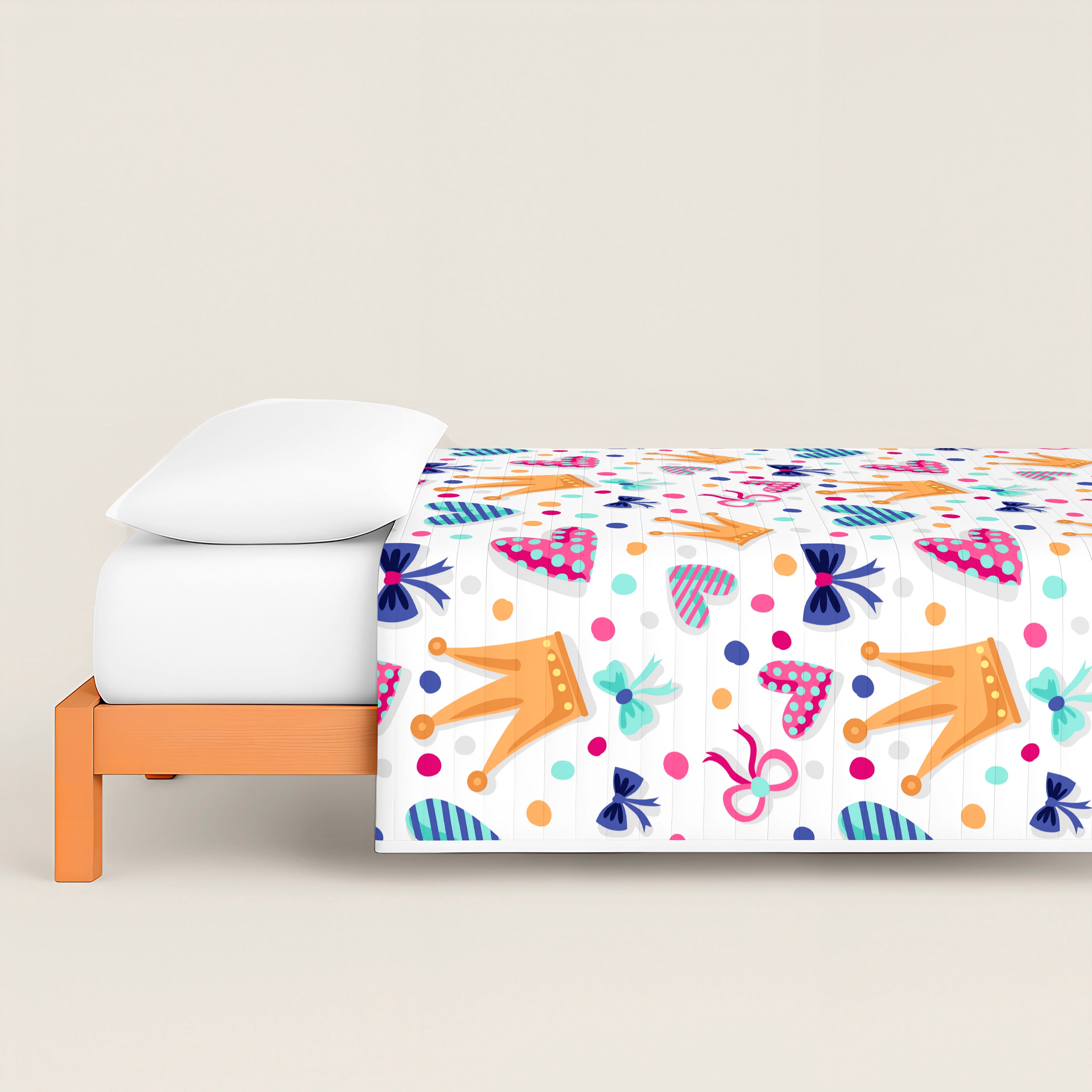 COLCHA BOUTI REVERSIBLE ESTAMPADA INFANTIL MARGOT 100% ALGODÓN