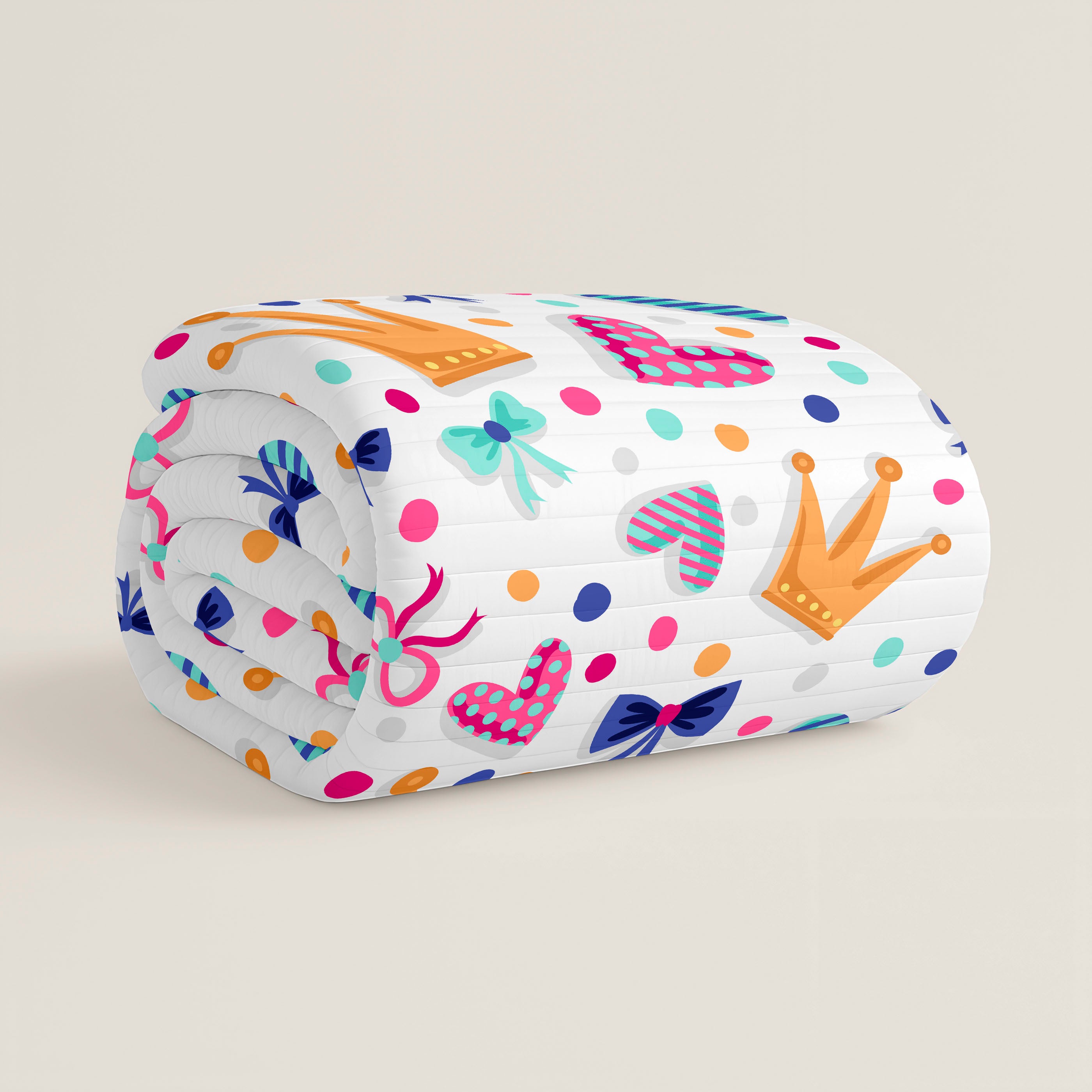 COLCHA BOUTI REVERSIBLE ESTAMPADA INFANTIL MARGOT 100% ALGODÓN