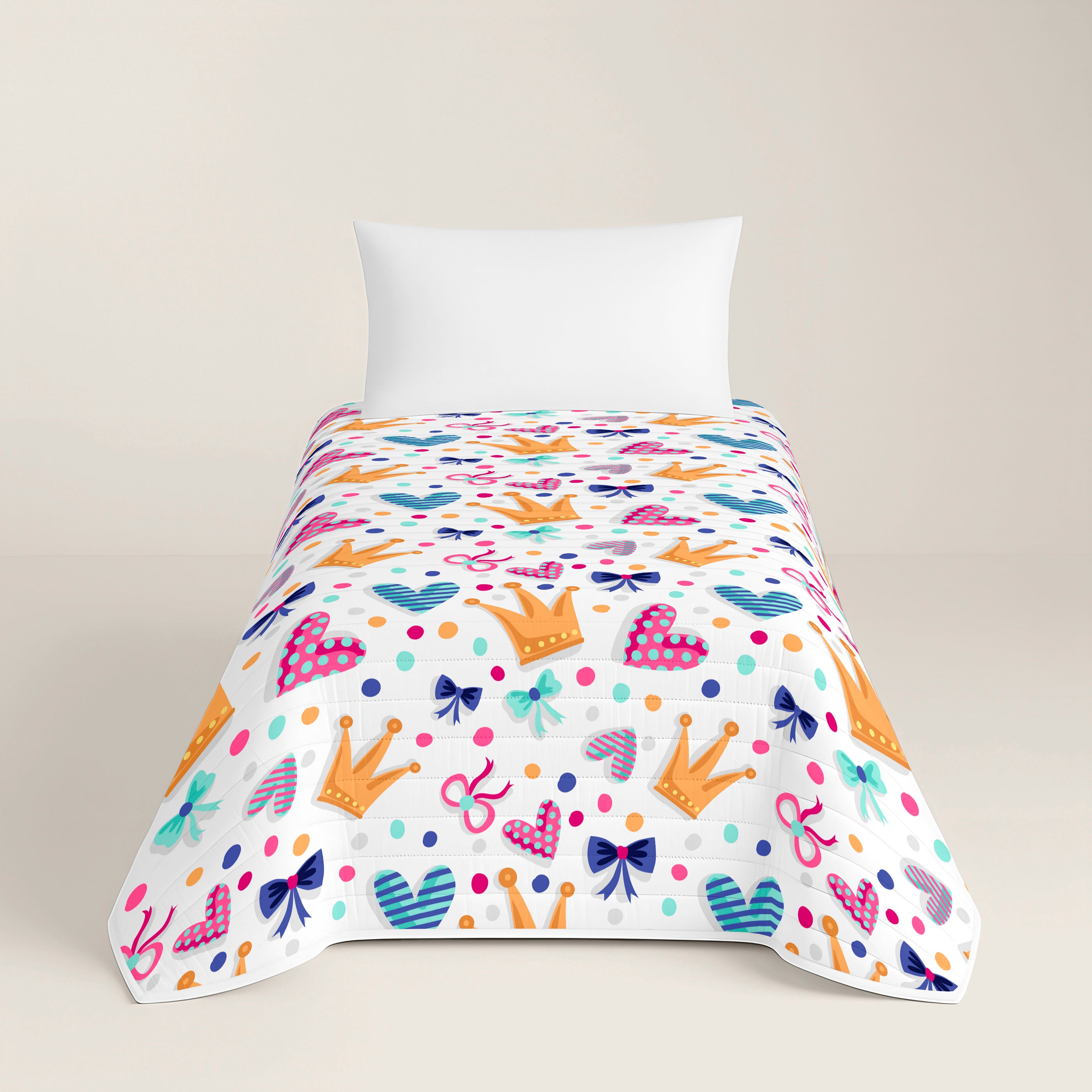 COLCHA BOUTI REVERSIBLE ESTAMPADA INFANTIL MARGOT 100% ALGODÓN