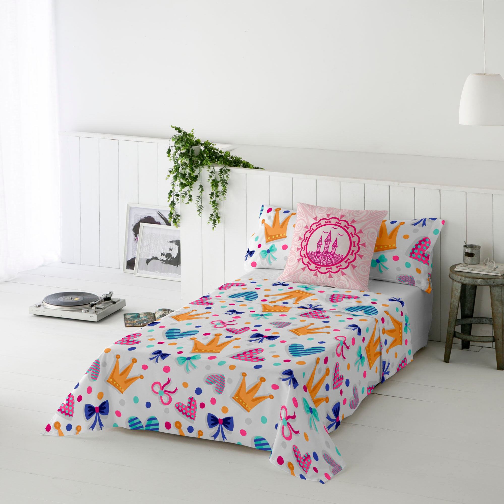 JUEGO SÁBANAS ESTAMPADAS INFANTIL MARGOT B 100% ALGODÓN