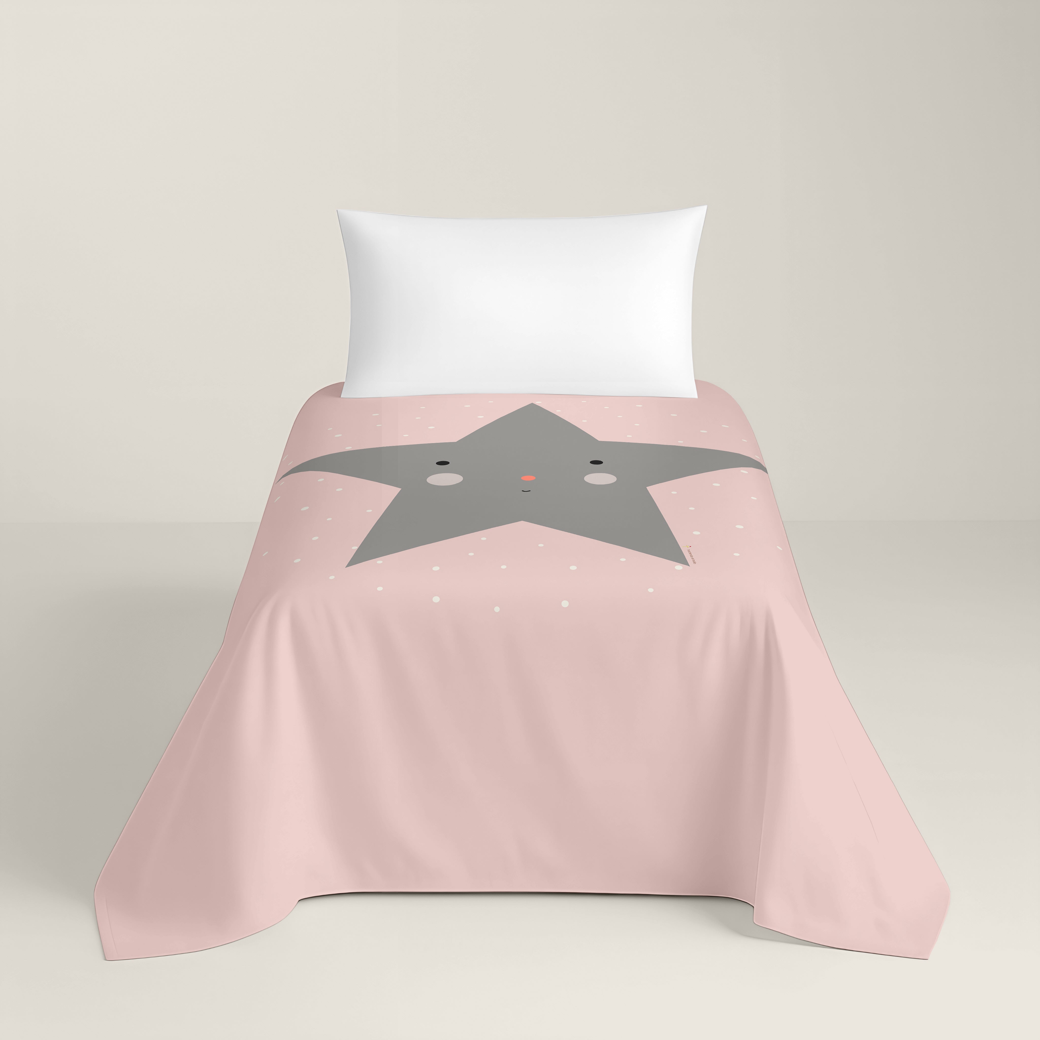 COPRIPIUMINO STAMPATO PER BAMBINI HAPPY STAR 100% COTONE
