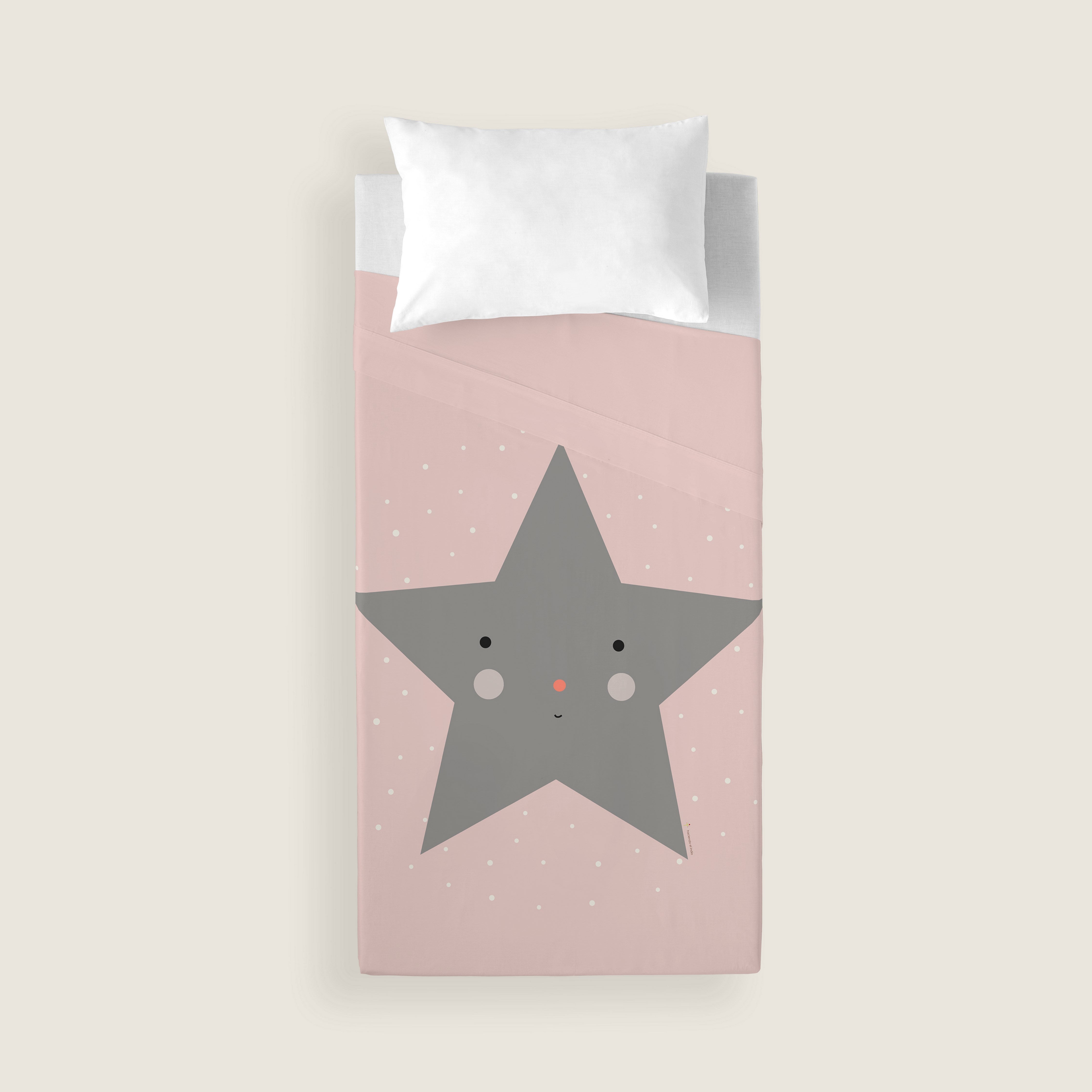 COMPLETO LENZUOLA STAMPATO PER BAMBINI HAPPY STAR 100% COTONE