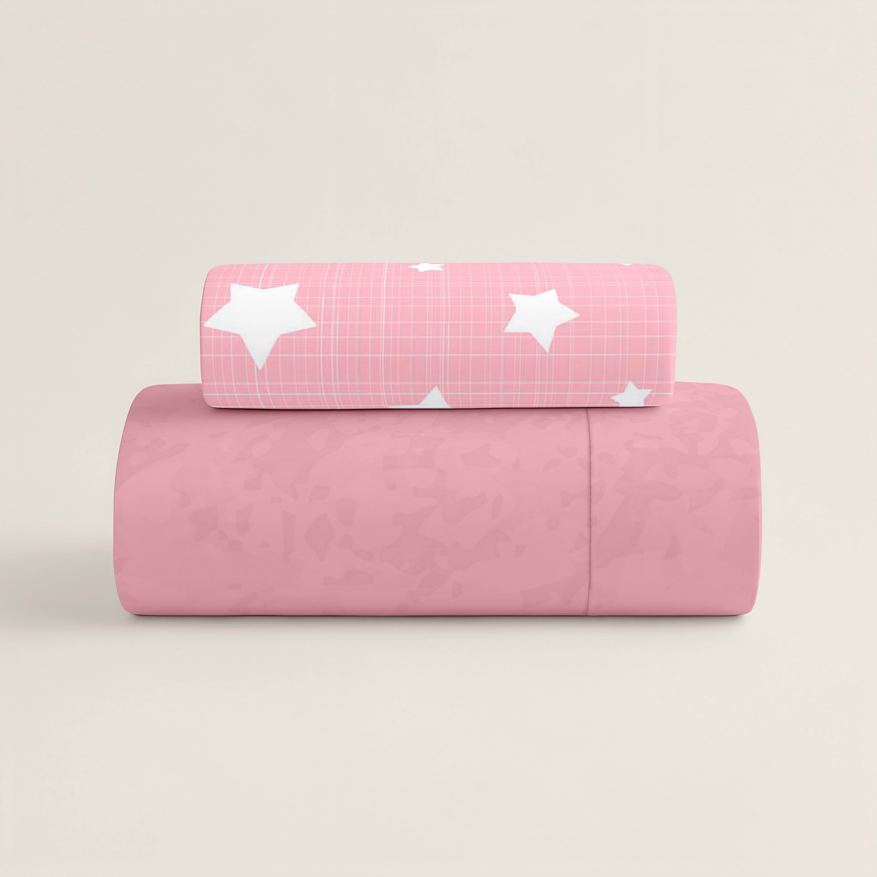 FUNDA NÓRDICA REVERSIBLE ESTAMPADA INFANTIL IVETT ROSA 100% ALGODÓN