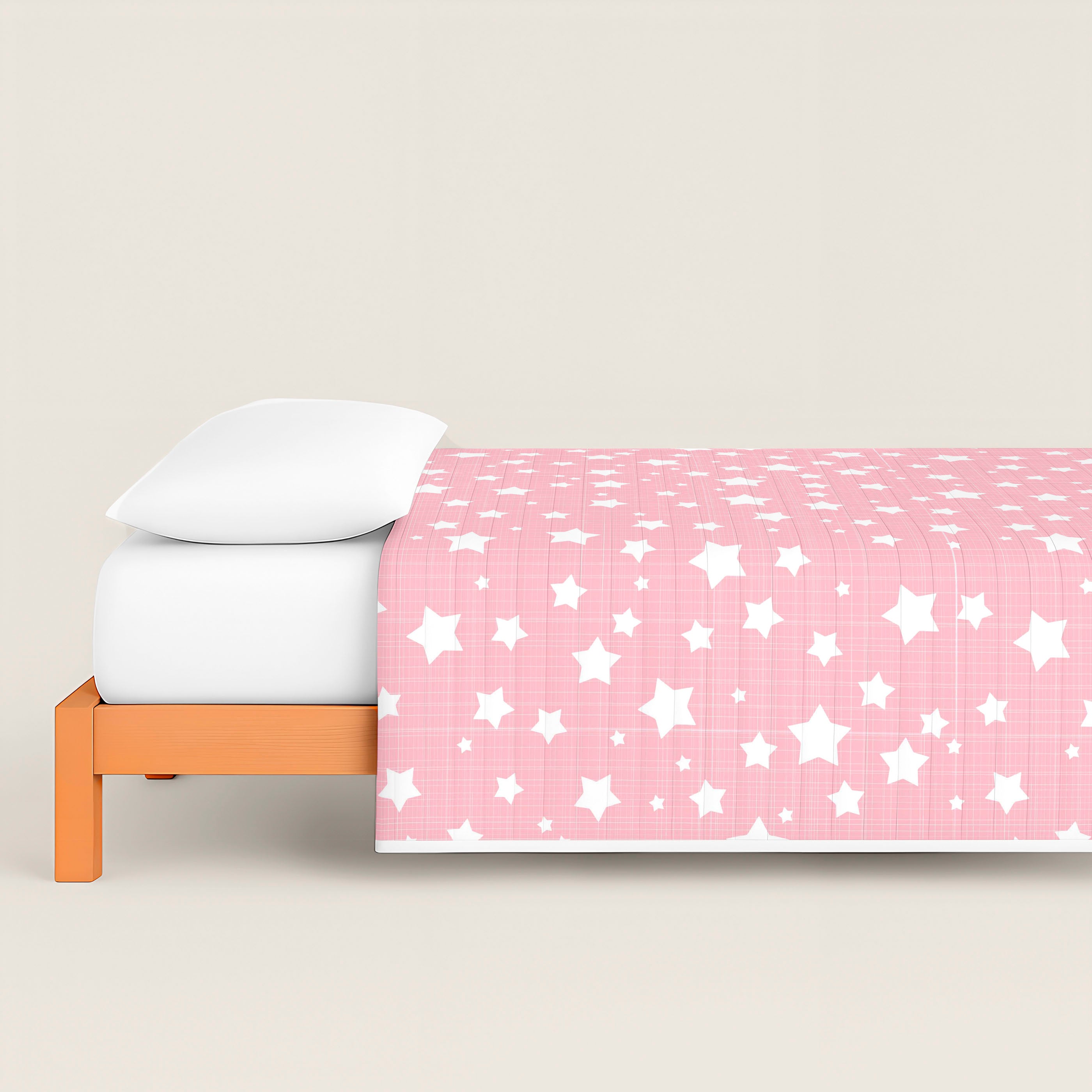 COLCHA BOUTI REVERSIBLE ESTAMPADA INFANTIL IVETT ROSA 100% ALGODÓN