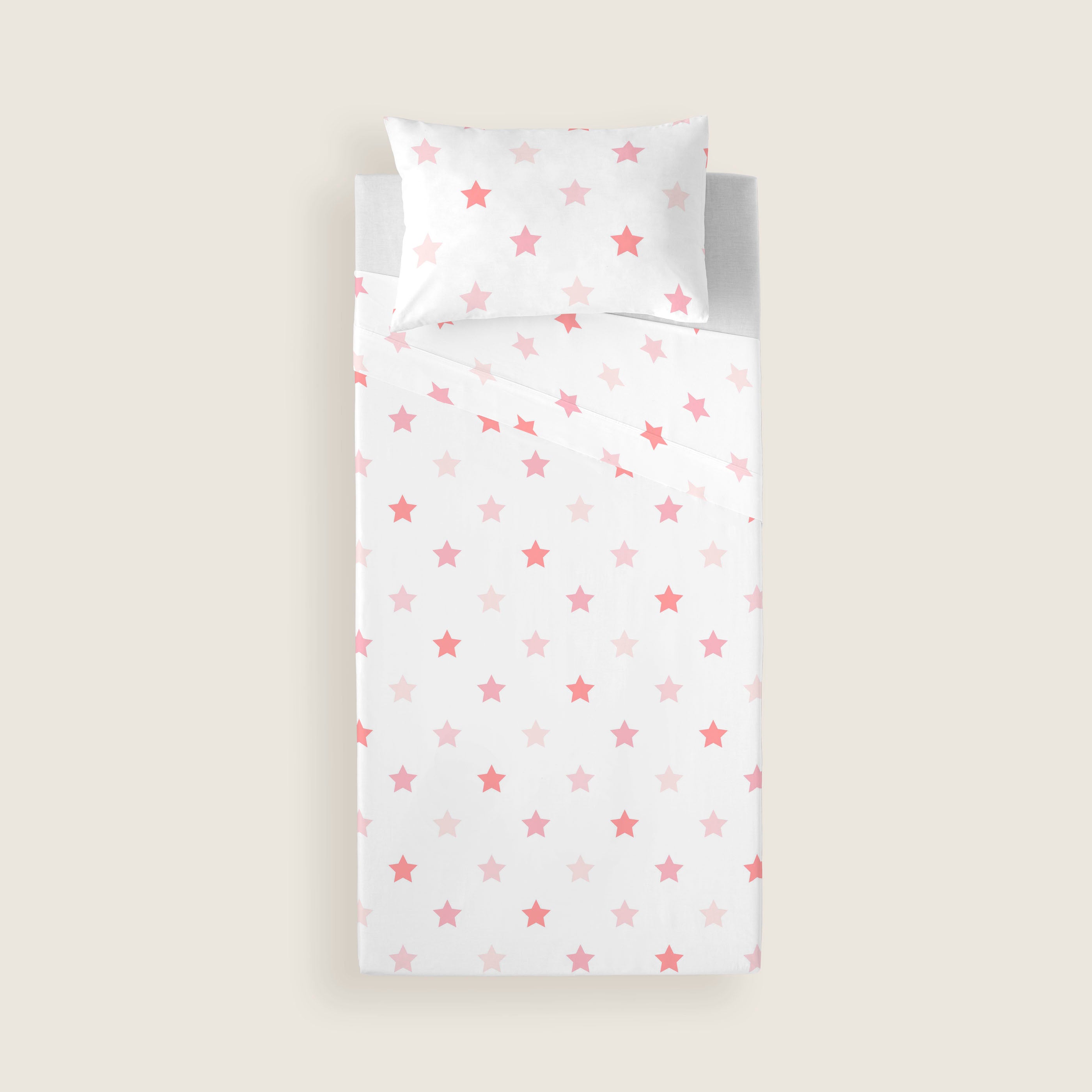 JUEGO SÁBANAS ESTAMPADAS INFANTIL INDIGO B ROSA 100% ALGODÓN