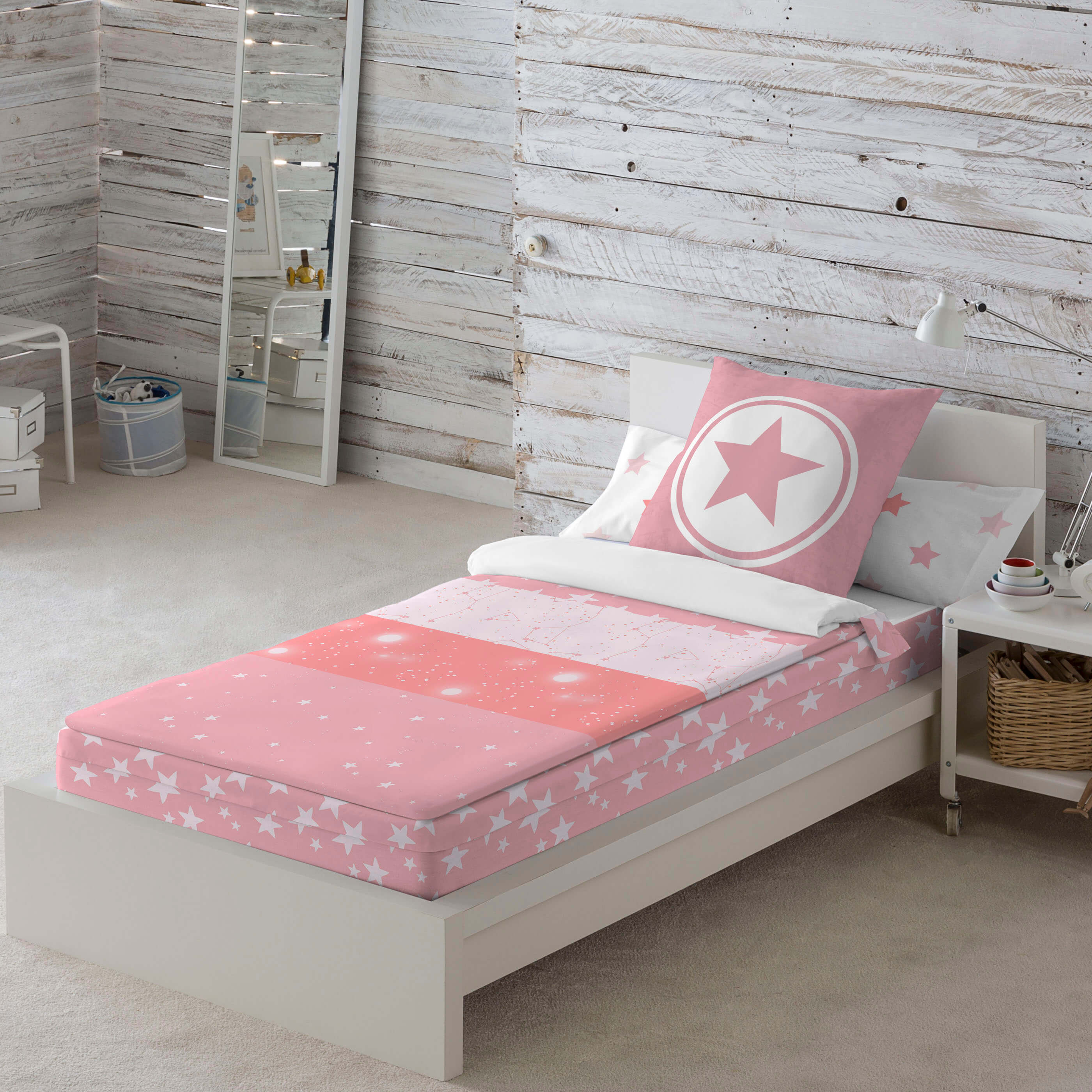 SACO NÓRDICO INFANTIL INDIGO A ROSA 100% ALGODÓN