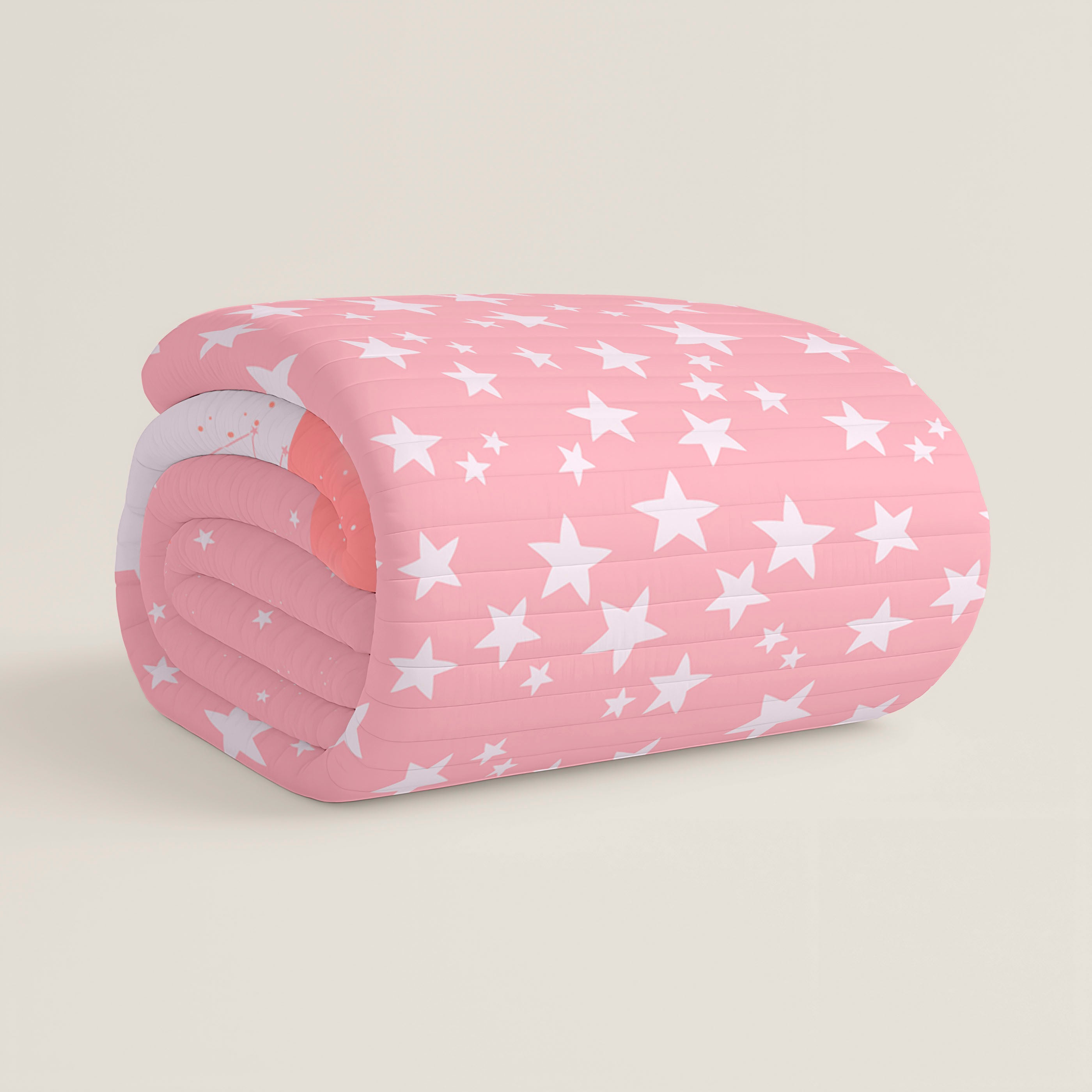 COLCHA BOUTI REVERSIBLE ESTAMPADA INFANTIL INDIGO ROSA 100% ALGODÓN