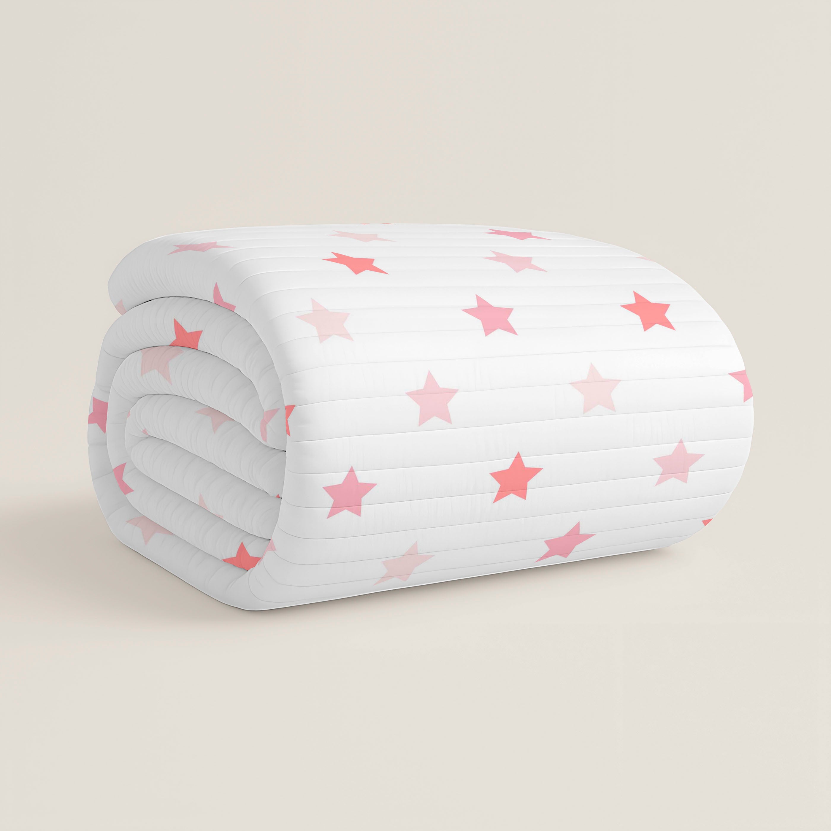 COLCHA BOUTI REVERSIBLE ESTAMPADA INFANTIL INDIGO ROSA 100% ALGODÓN