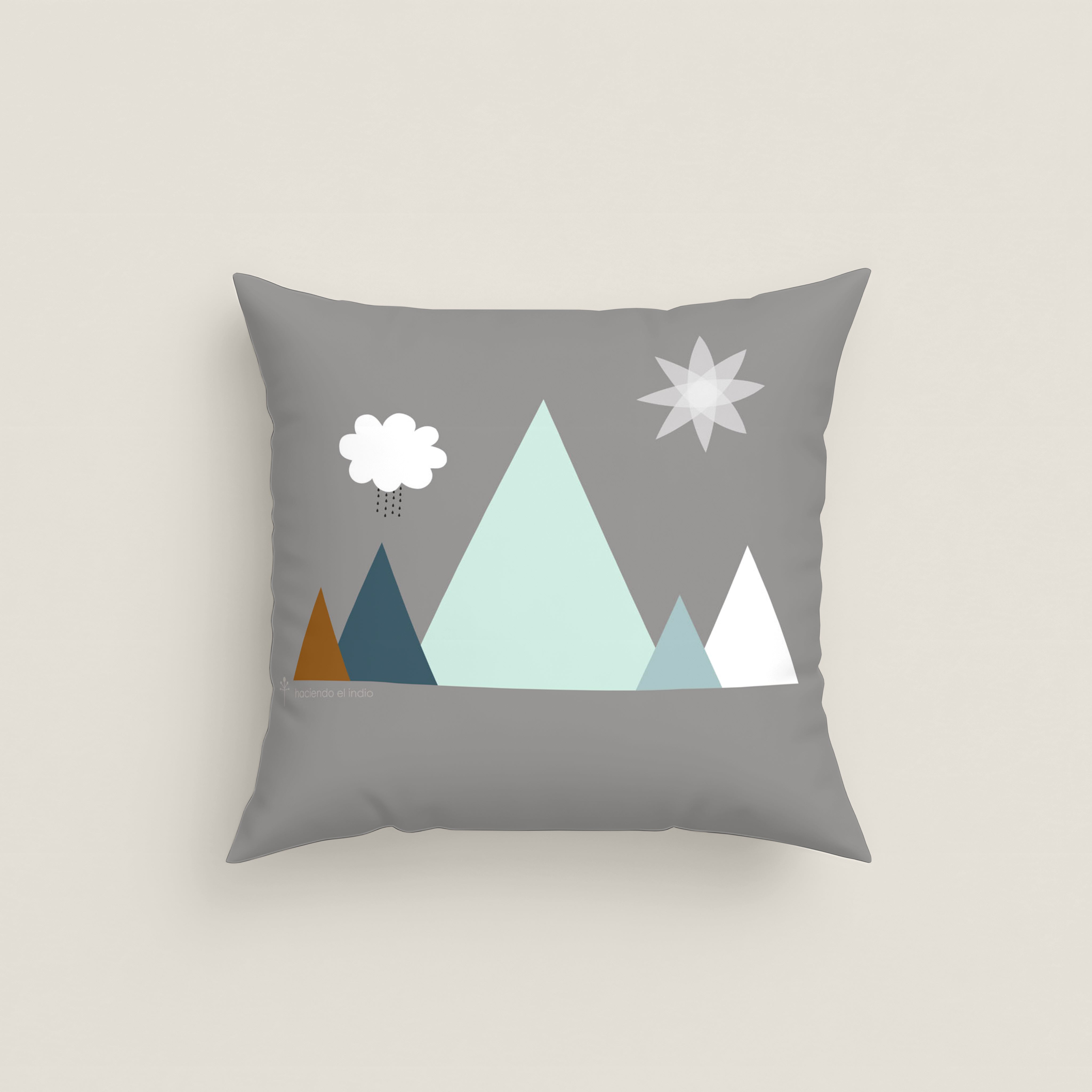 FUNDA DE COJÍN INFANTIL ESTAMPADO JURASIC WHITE 100% ALGODÓN