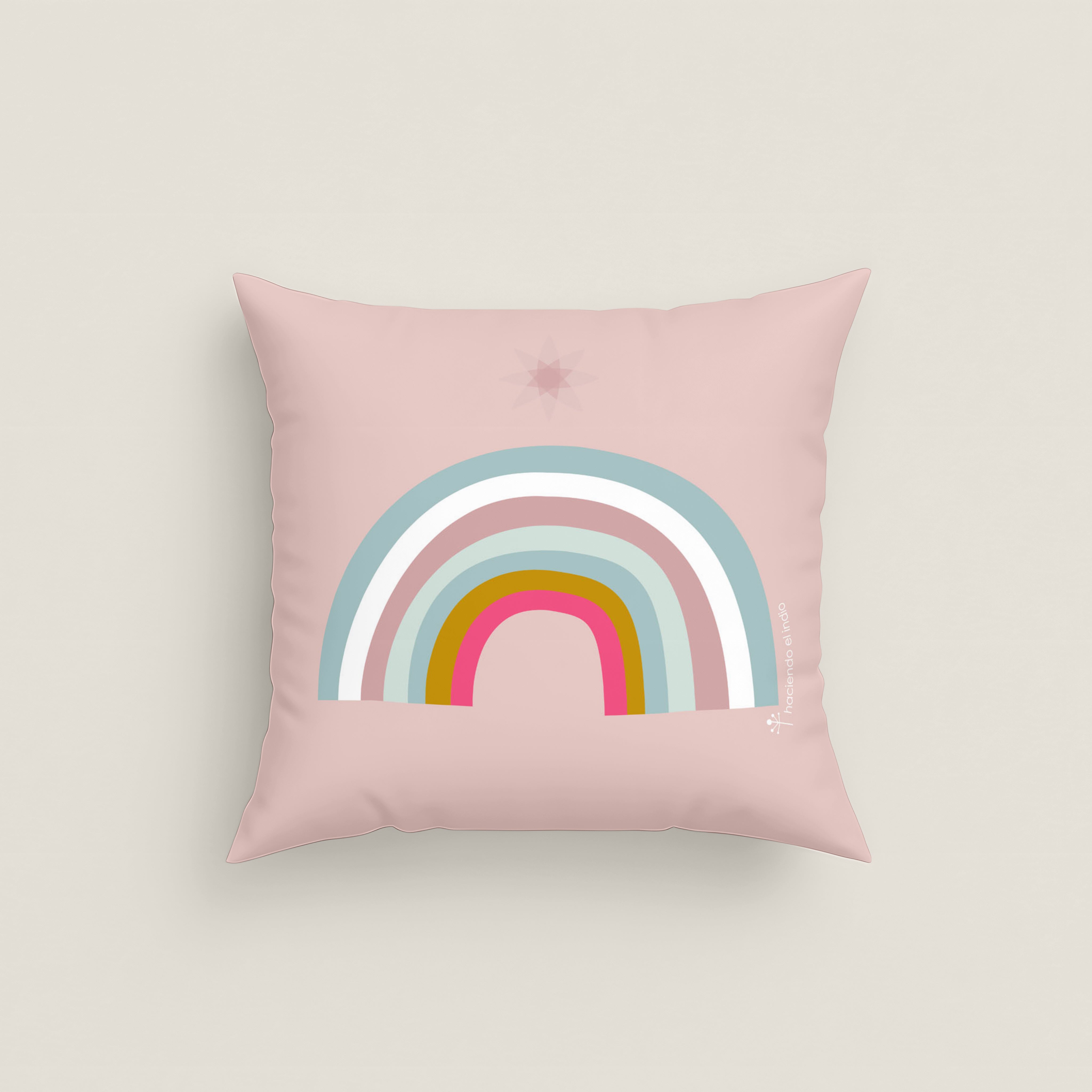 FUNDA DE COJÍN INFANTIL ESTAMPADO UNICORN WHITE 100% ALGODÓN