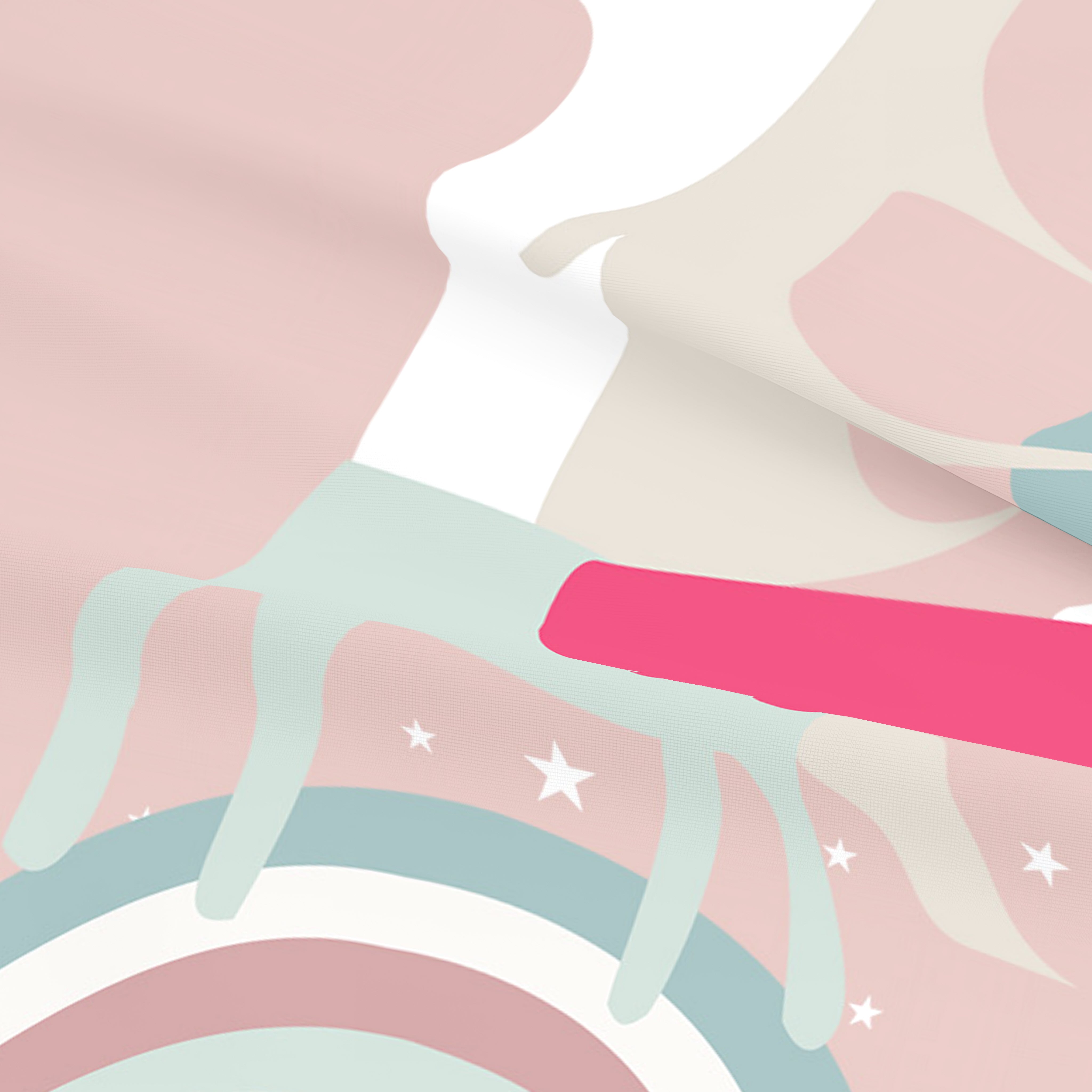 FUNDA NÓRDICA REVERSIBLE CUNA BEBÉ UNICORN PINK 100% ALGODÓN