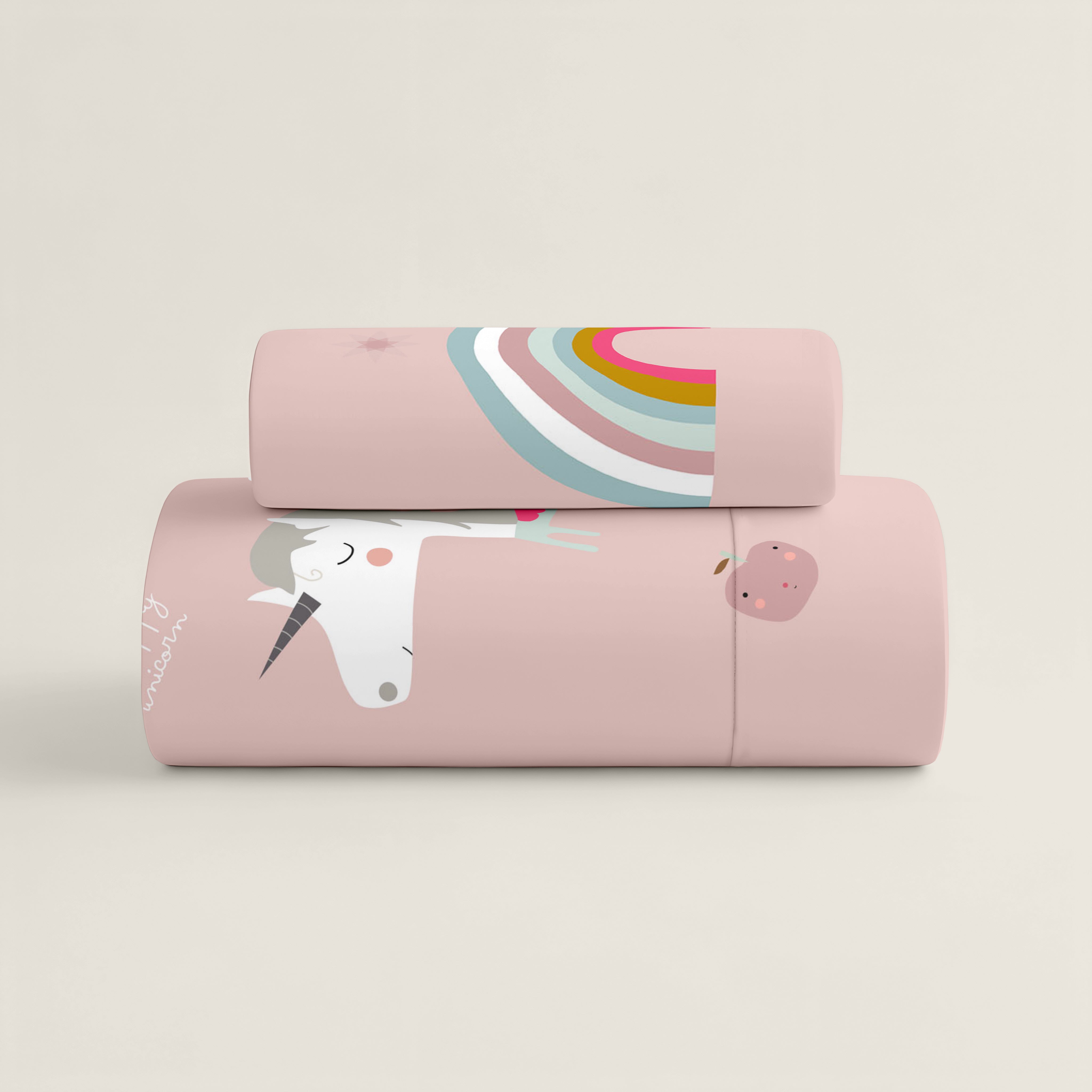 FUNDA NÓRDICA REVERSIBLE CUNA BEBÉ UNICORN WHITE 100% ALGODÓN