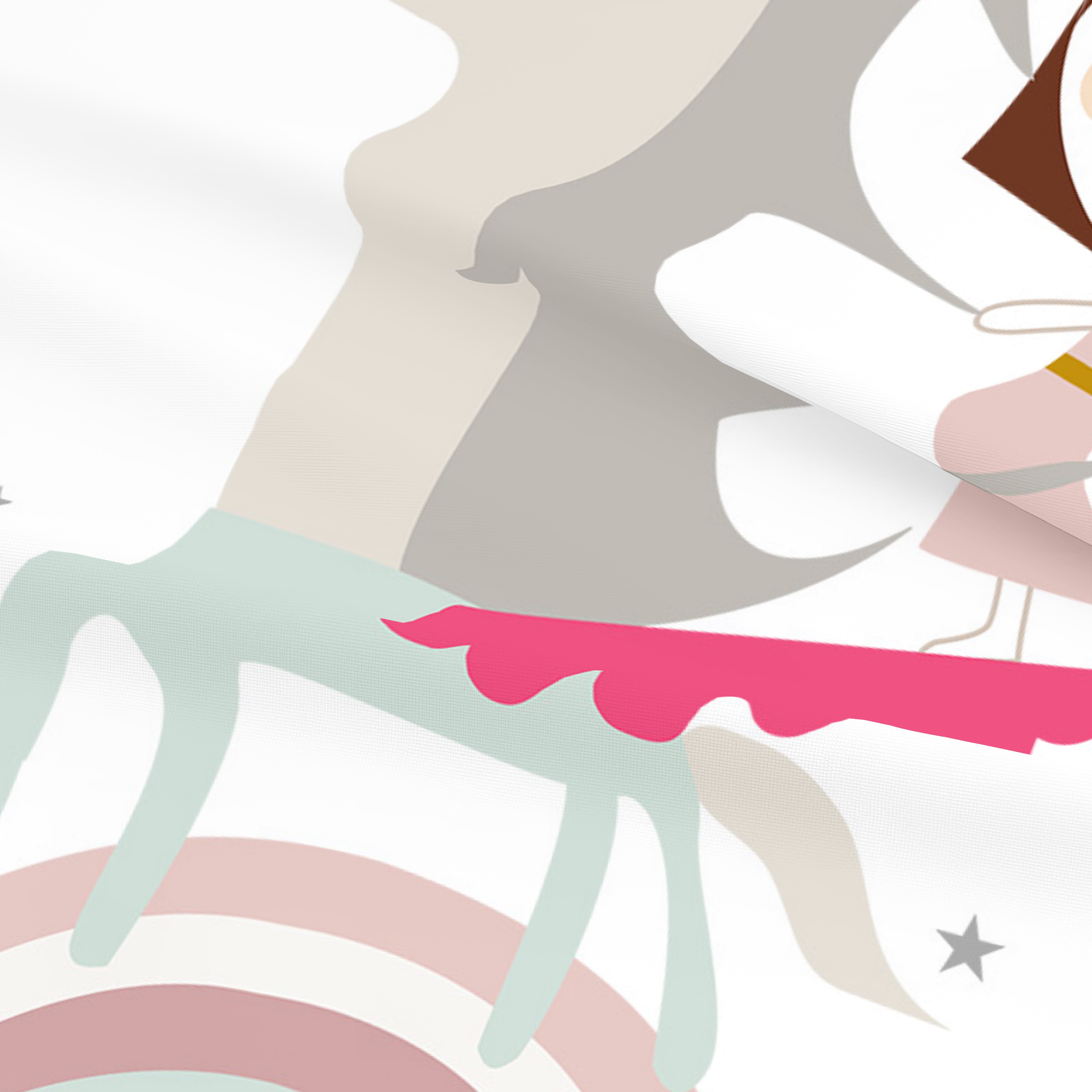 FUNDA NÓRDICA REVERSIBLE CUNA BEBÉ UNICORN WHITE 100% ALGODÓN