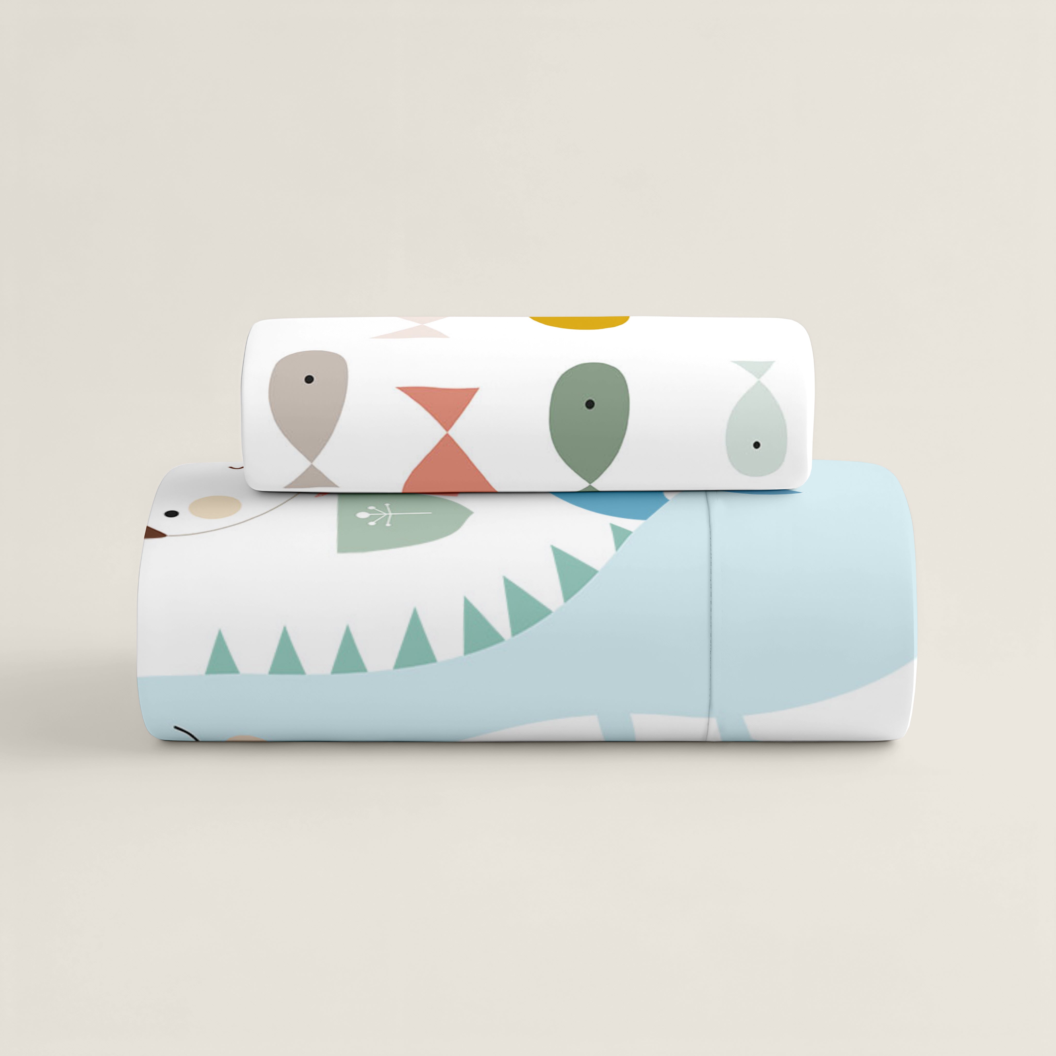 FUNDA NÓRDICA REVERSIBLE CUNA BEBÉ MAGIC DRAGON 100% ALGODÓN