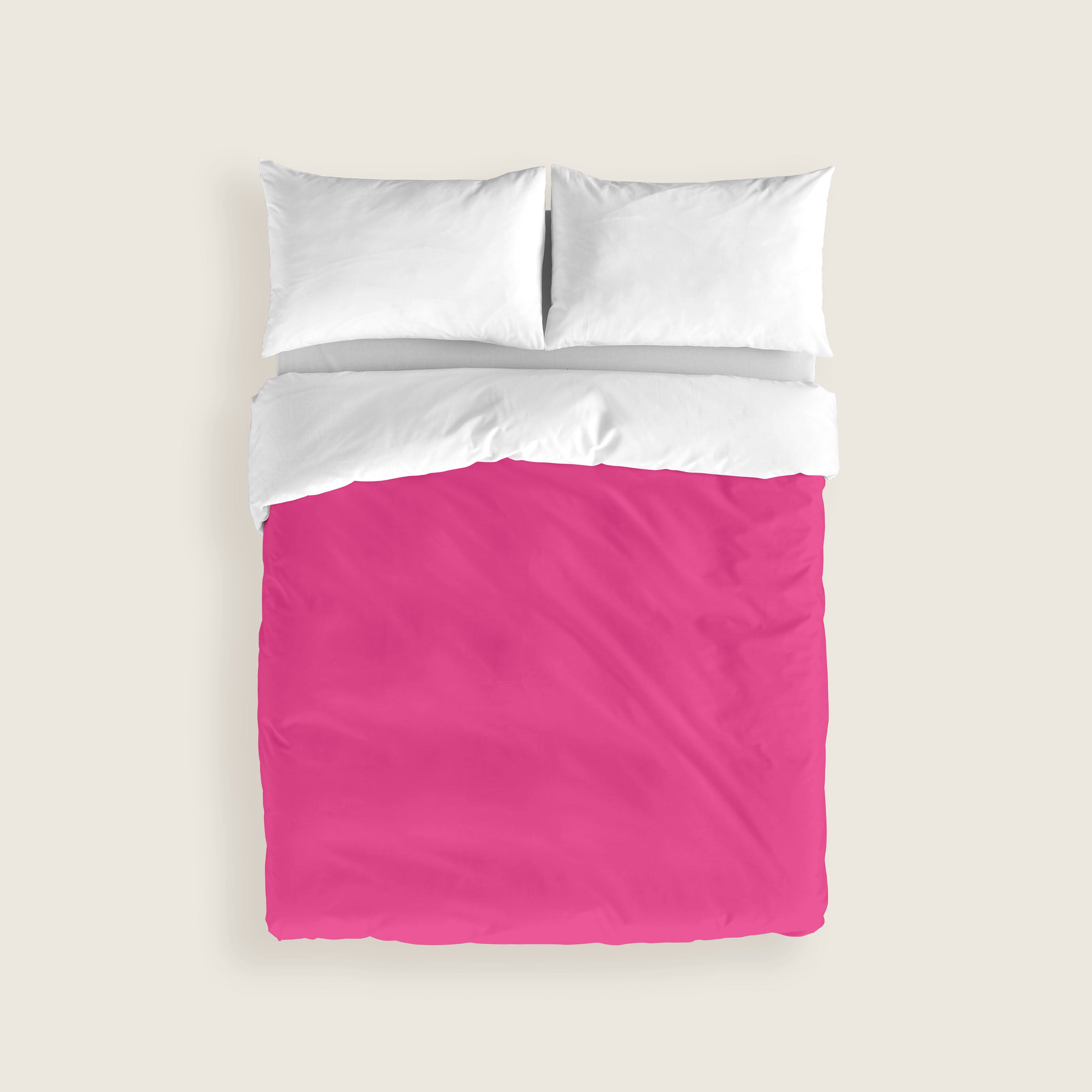 FUNDA NÓRDICA BICOLOR REVERSIBLE FUCSIA 43 / BLANCO 100% ALGODÓN