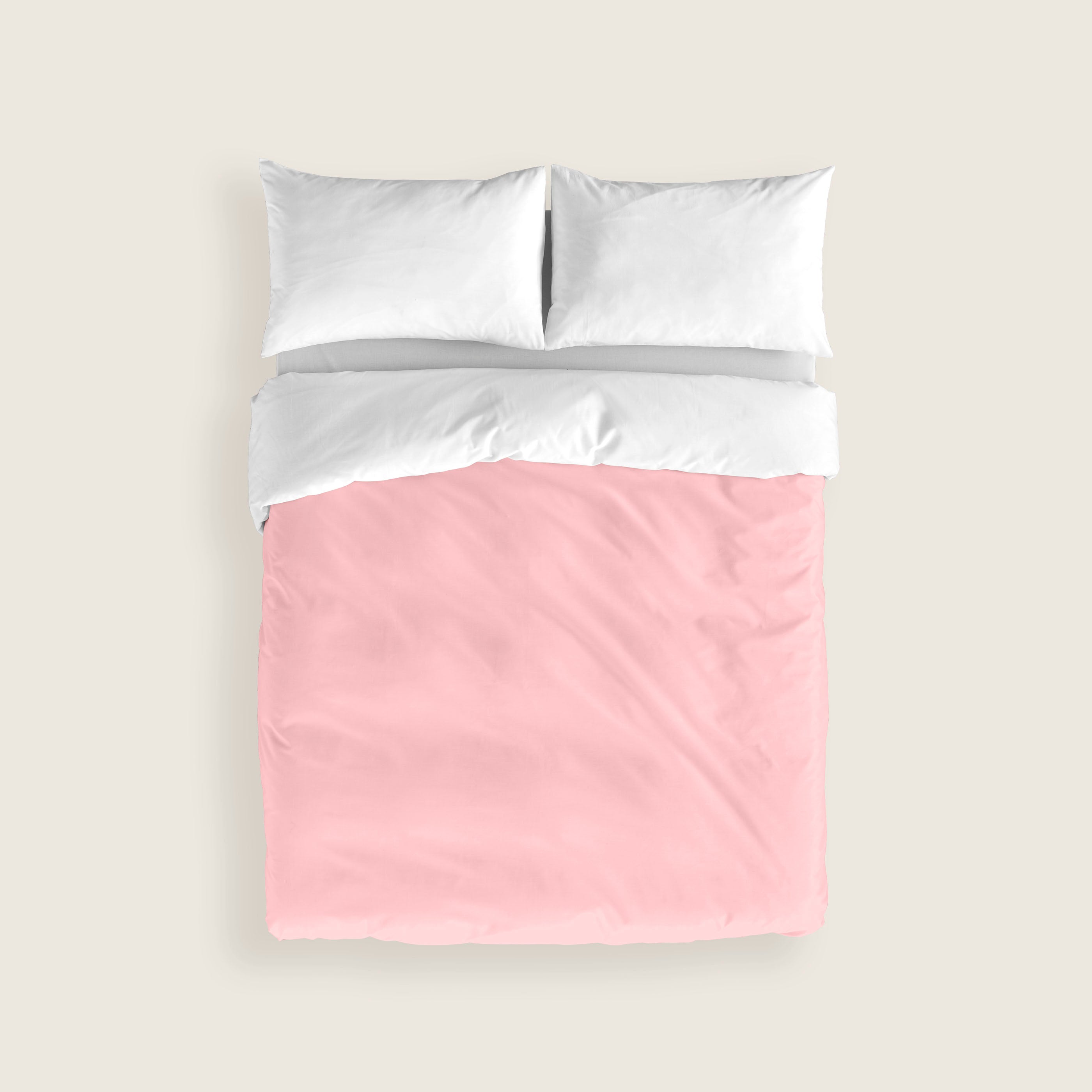 FUNDA NÓRDICA BICOLOR REVERSIBLE ROSA FTR 8 / BLANCO 100% ALGODÓN
