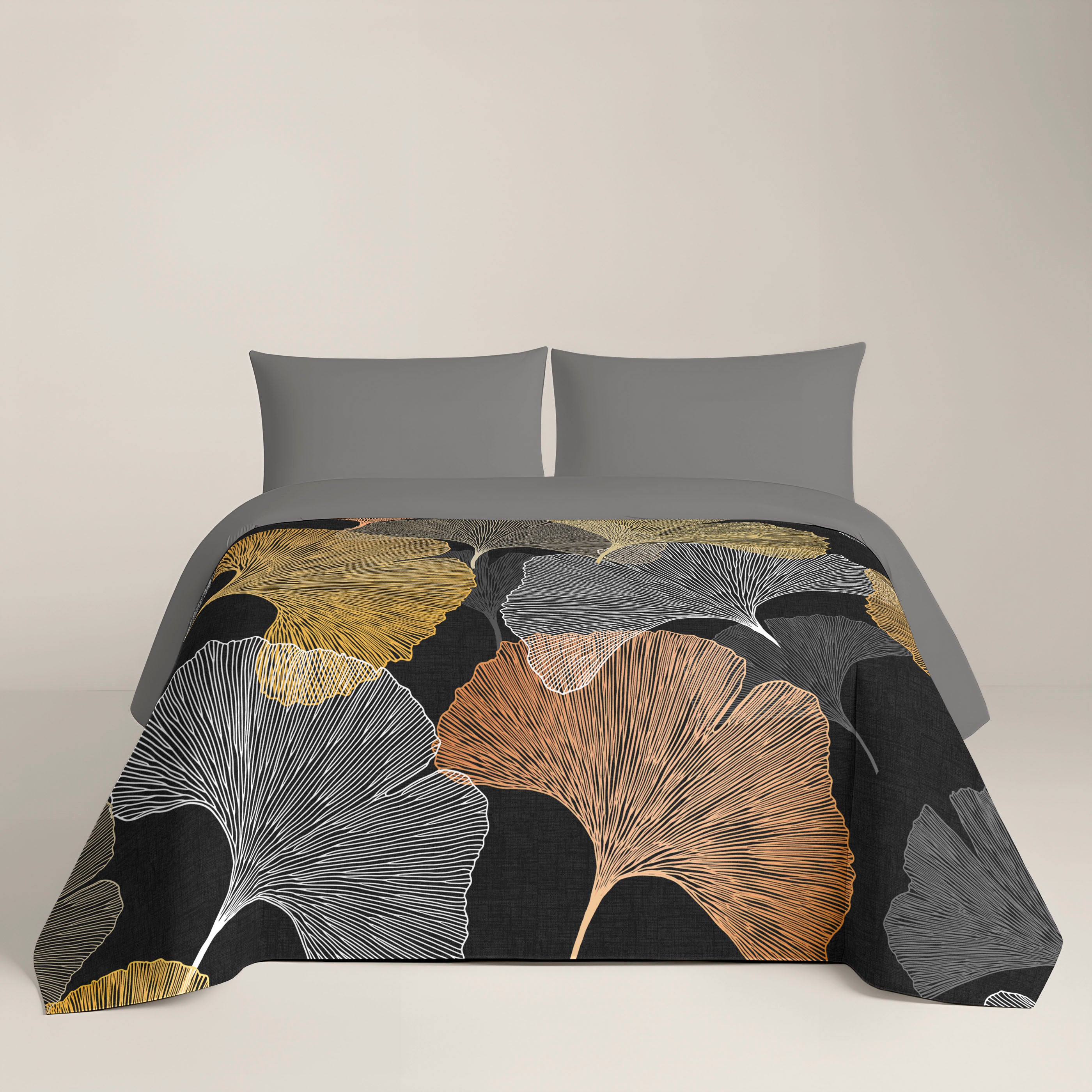 FUNDA NÓRDICA ESTAMPADA GINGKO 100% ALGODÓN