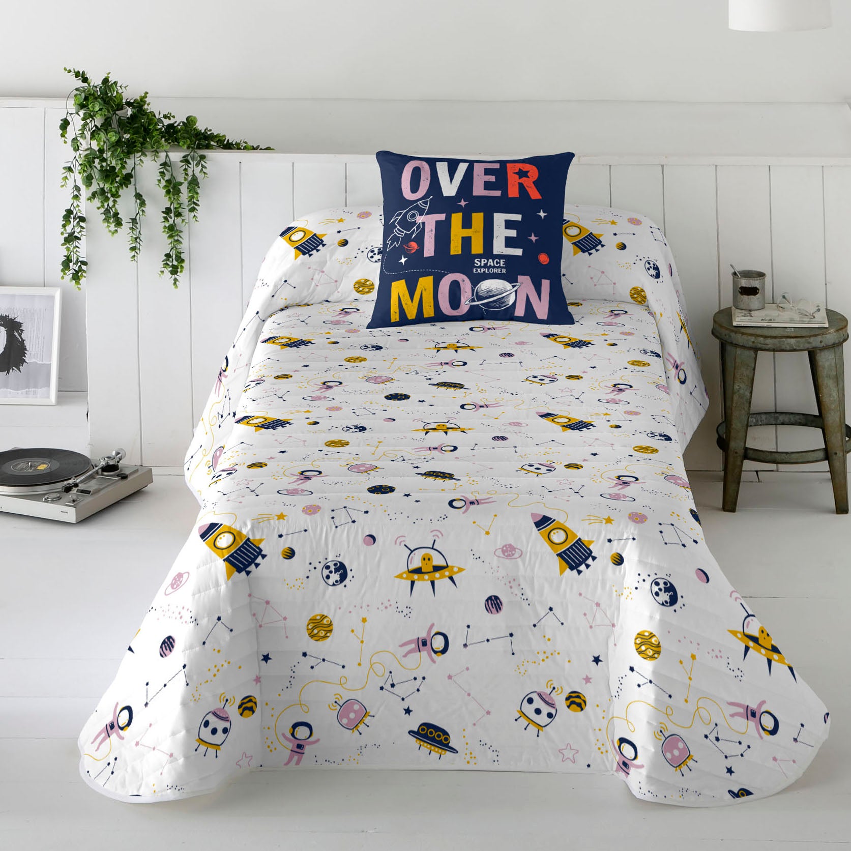 COLCHA BOUTI REVERSIBLE ESTAMPADA INFANTIL SVEN 100% ALGODÓN