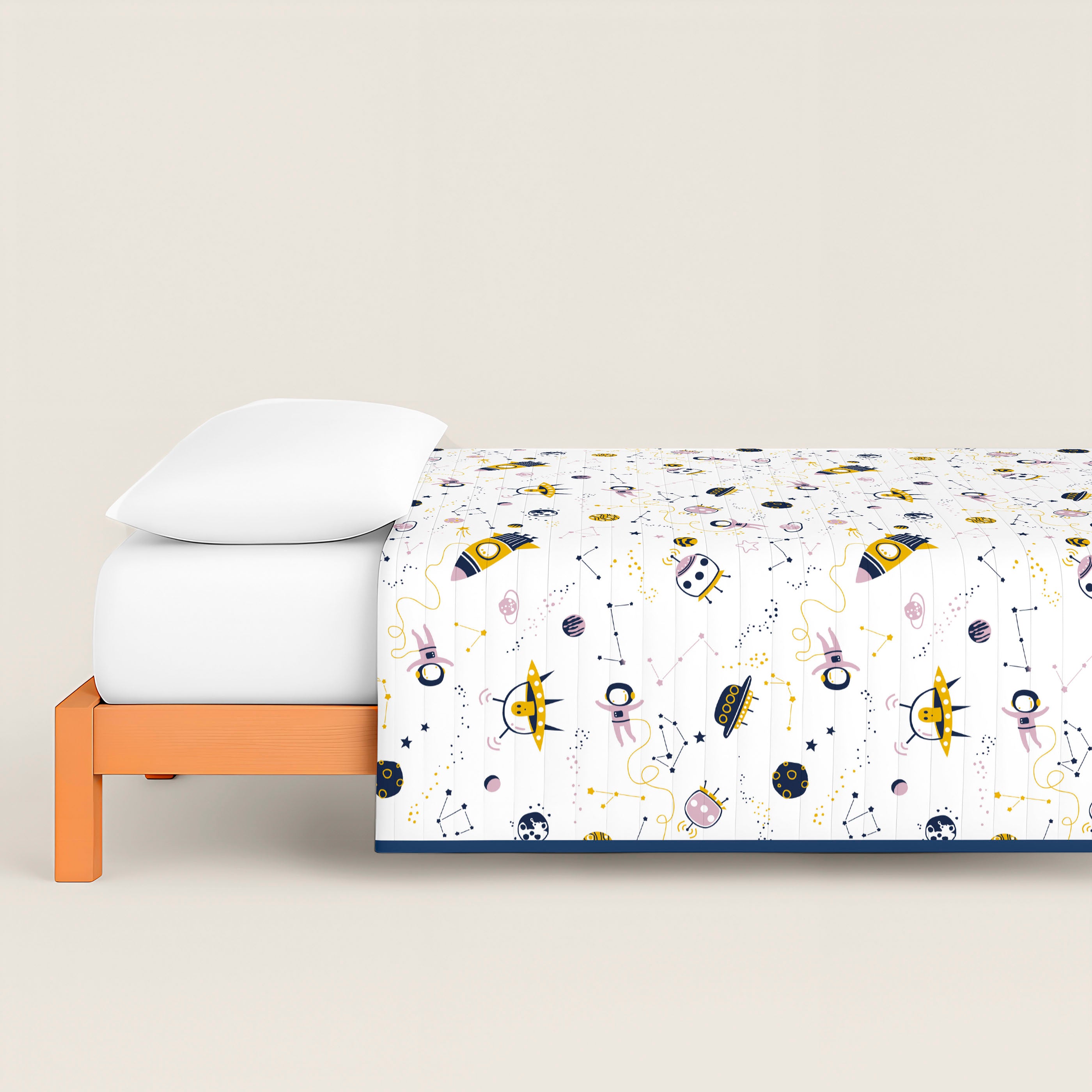 COLCHA BOUTI REVERSIBLE ESTAMPADA INFANTIL SVEN 100% ALGODÓN