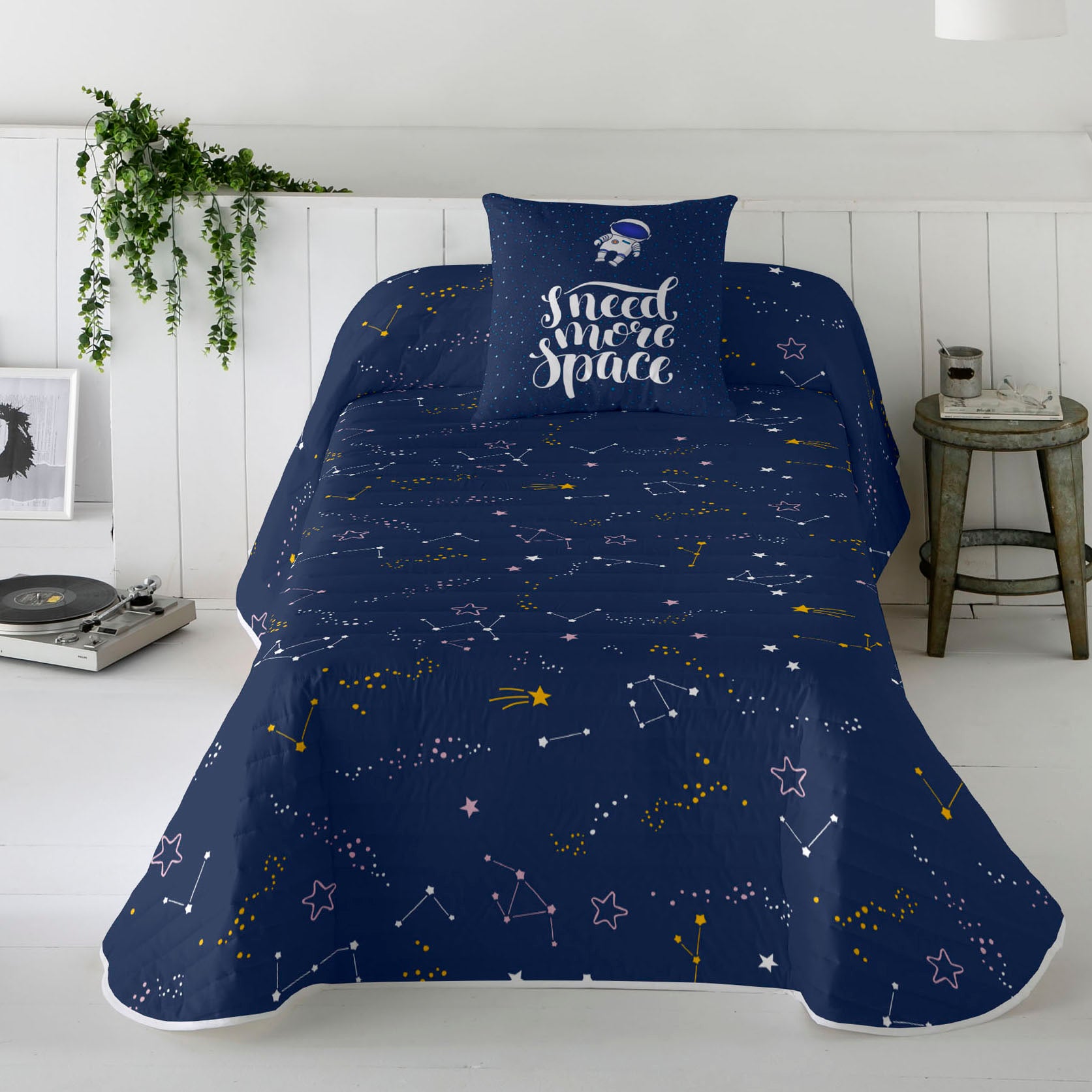 COLCHA BOUTI REVERSIBLE ESTAMPADA INFANTIL SVEN 100% ALGODÓN