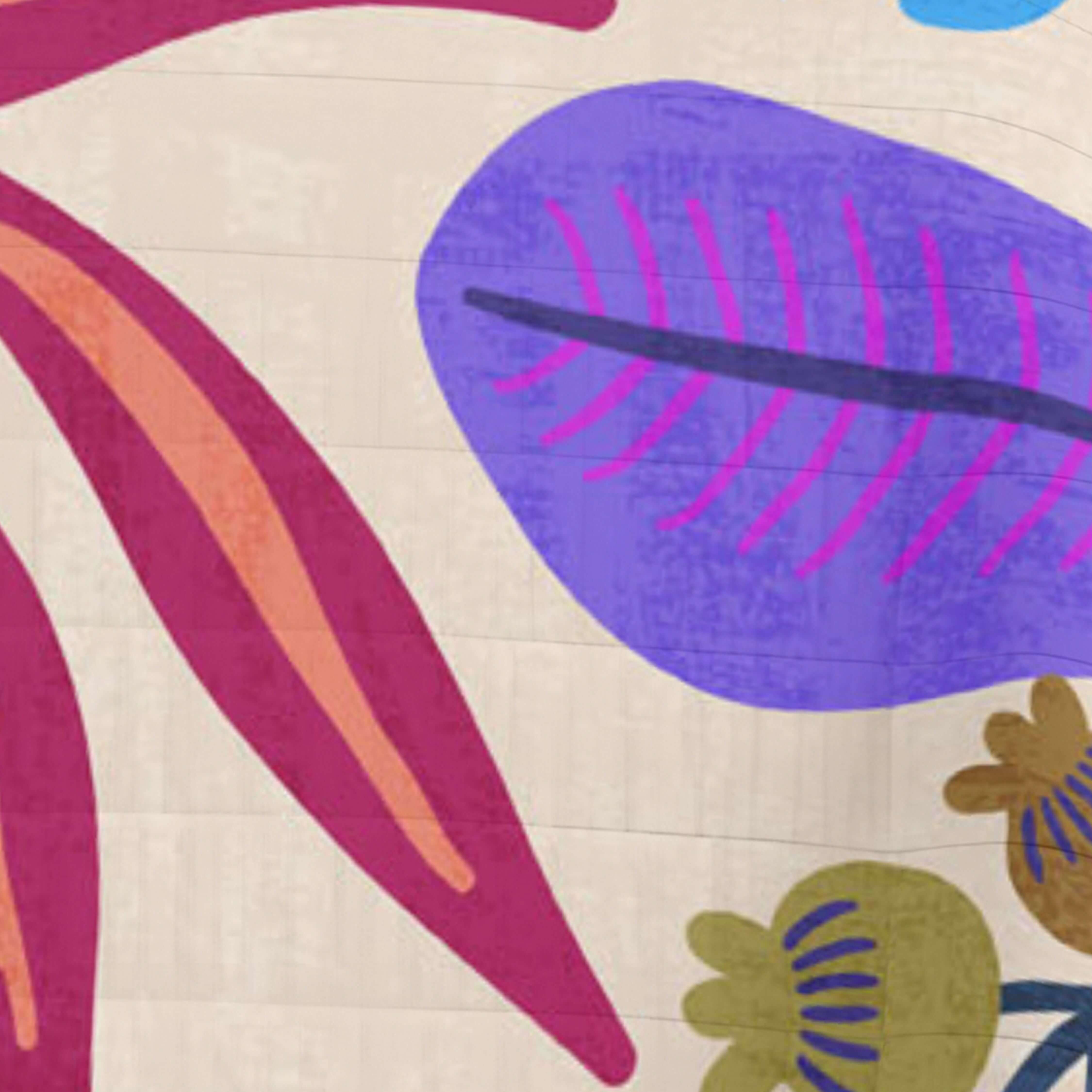 COLCHA BOUTI ESTAMPADA MARENA BEIG 100% ALGODÓN