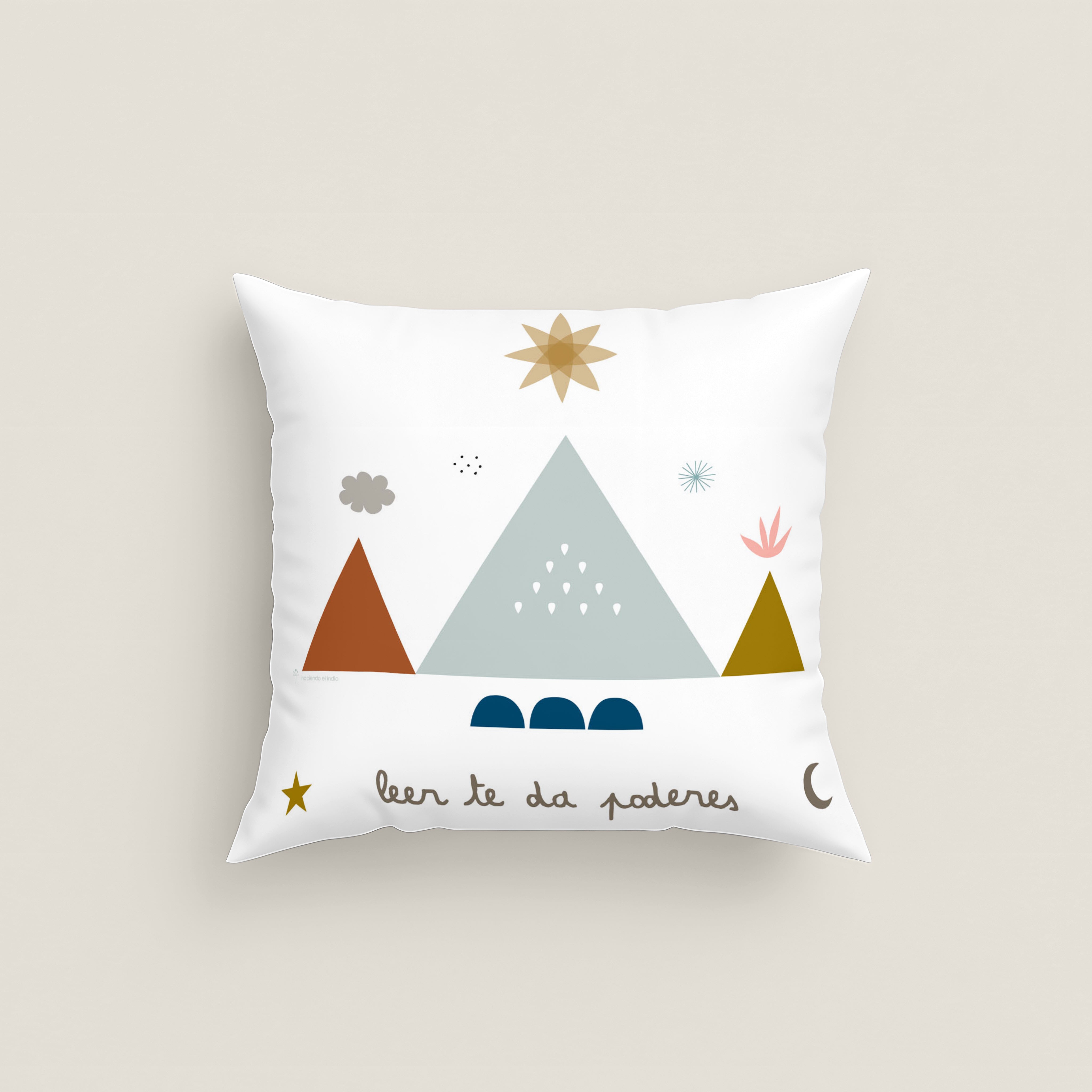 FUNDA DE COJÍN INFANTIL ESTAMPADO SUSANITA AZUL 100% ALGODÓN