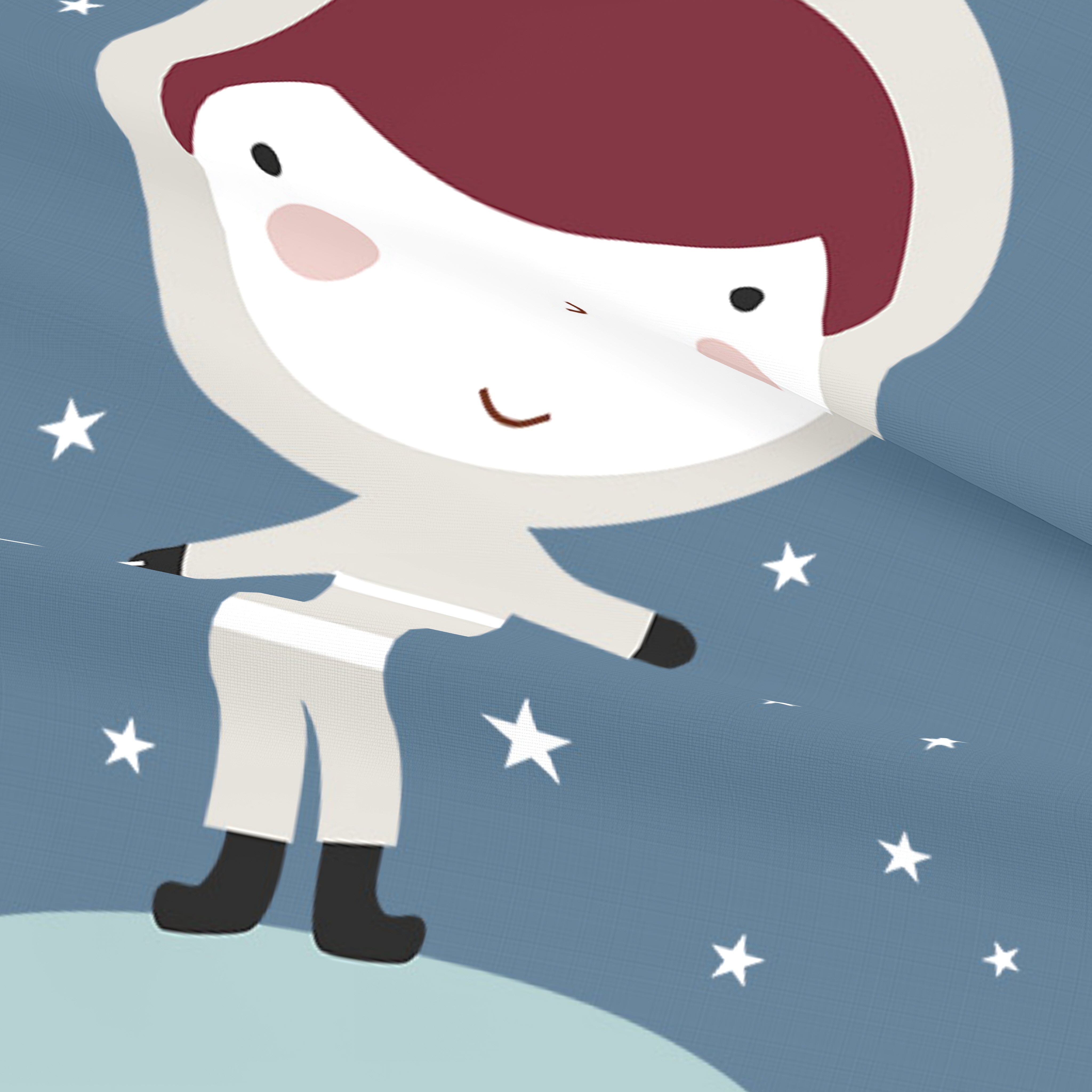 JUEGO DE SÁBANAS CUNA BEBÉ PLANETA A 100% ALGODÓN