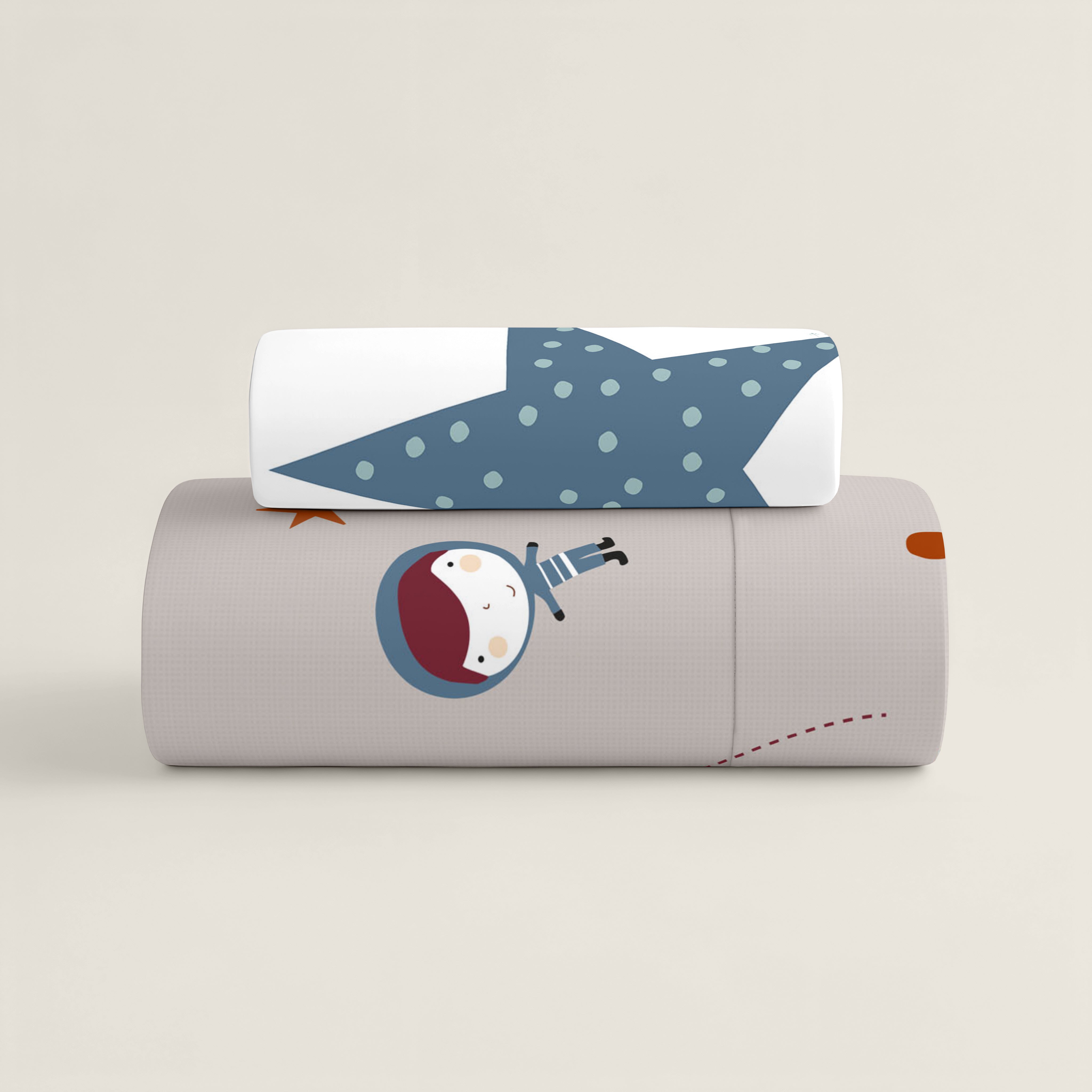 FUNDA NÓRDICA REVERSIBLE CUNA BEBÉ PLANETA 100% ALGODÓN