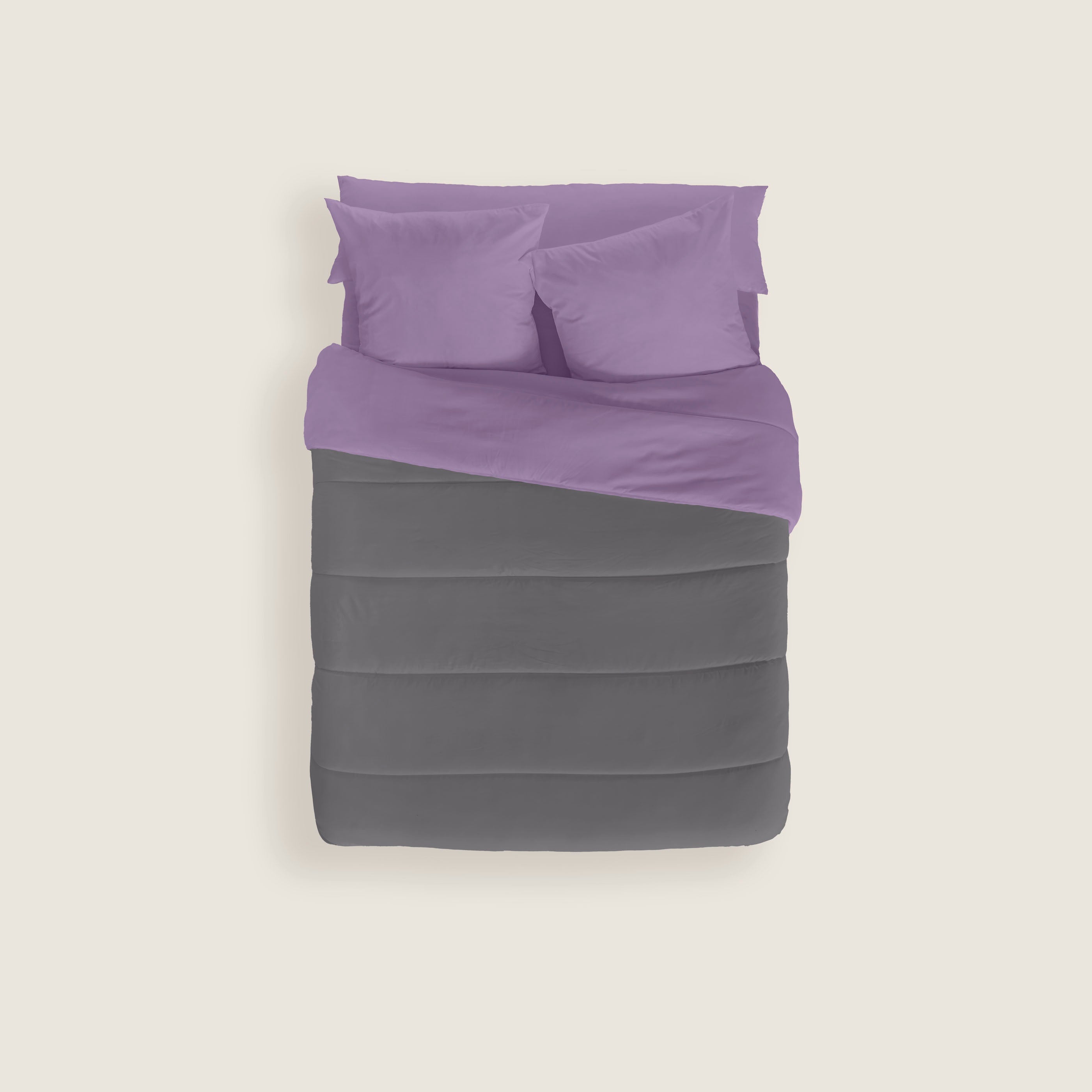 EDREDÓN NÓRDICO BICOLOR VIOLETA/GRIS