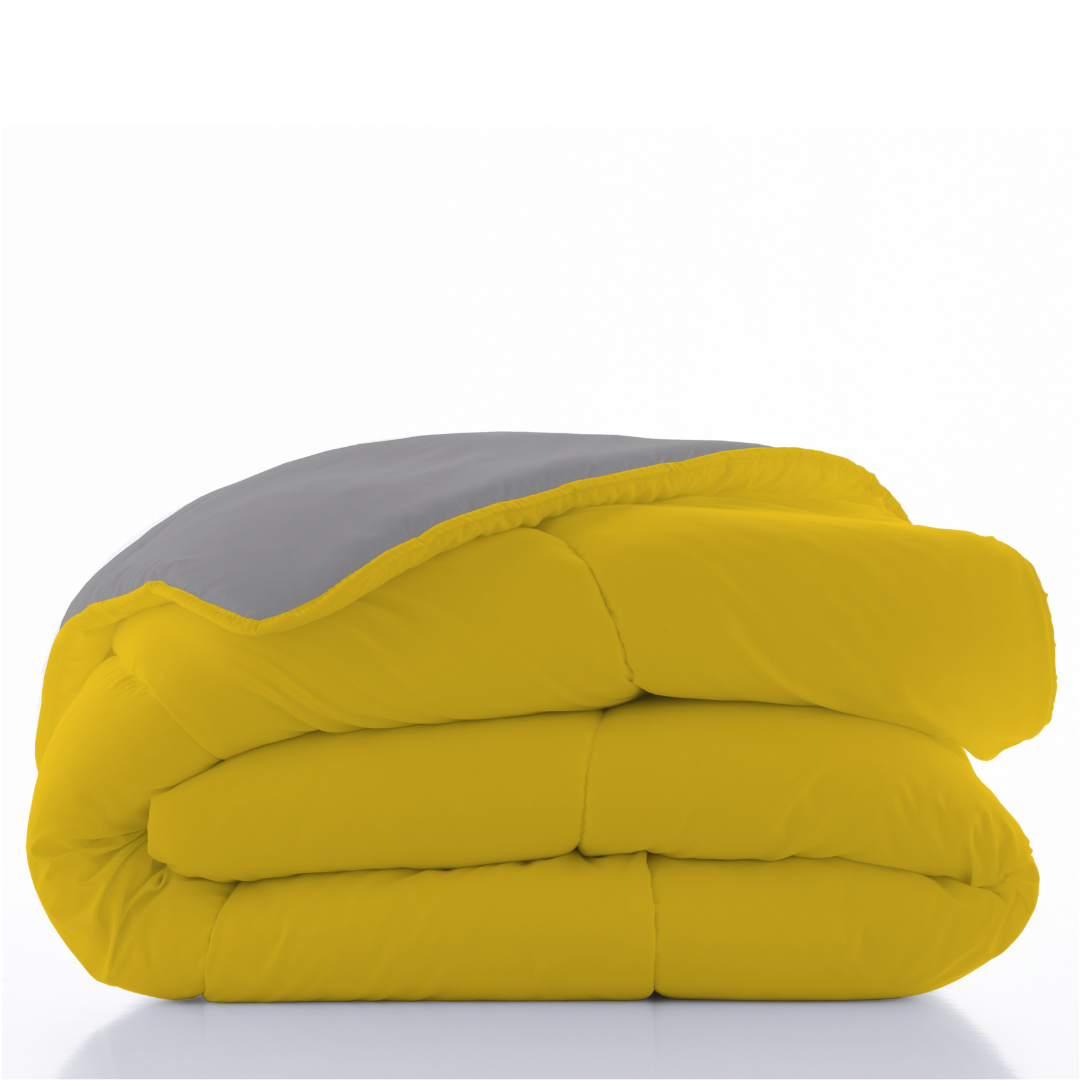 EDREDÓN NÓRDICO BICOLOR MOSTAZA P.14/GRIS L.807