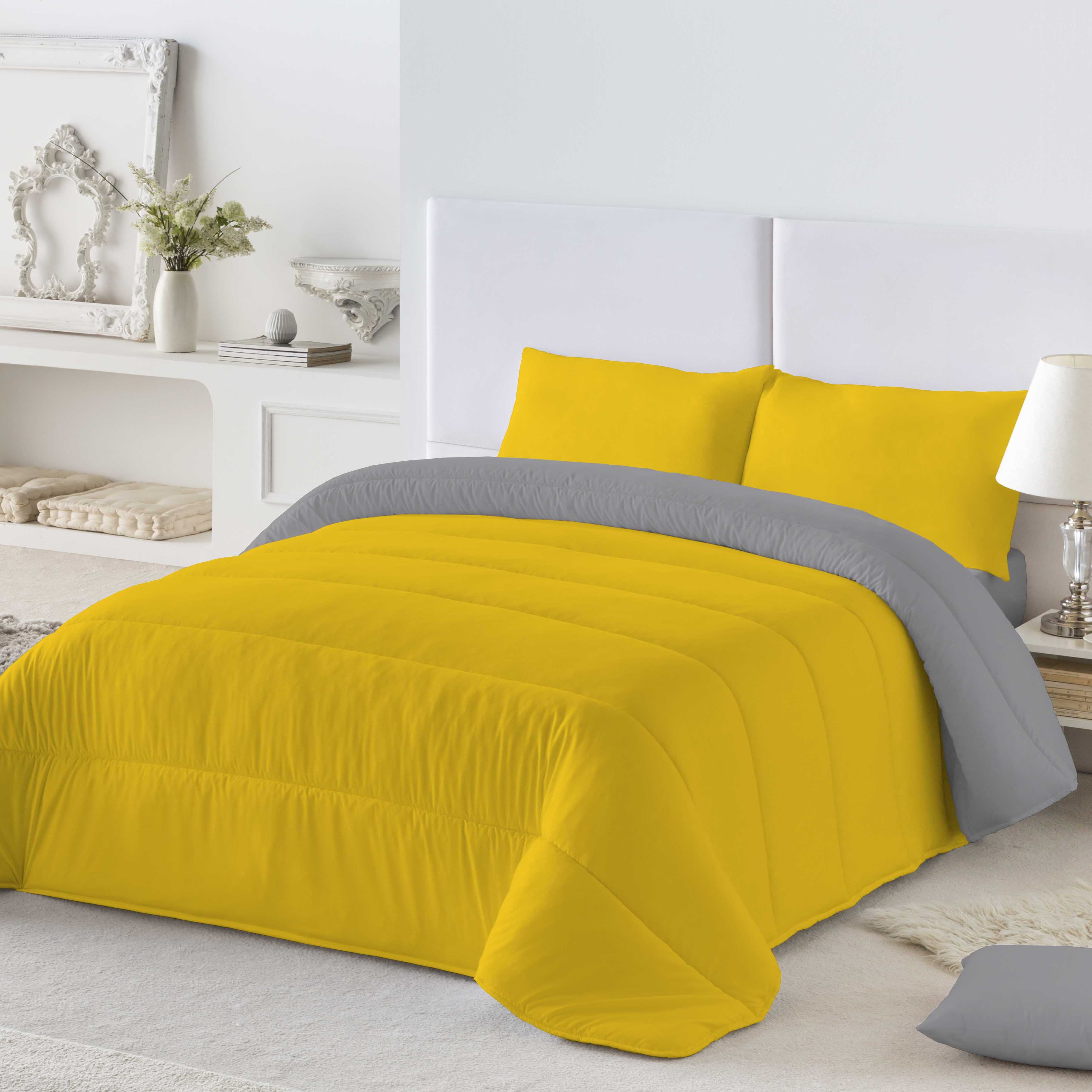 EDREDÓN NÓRDICO BICOLOR MOSTAZA P.14/GRIS L.807