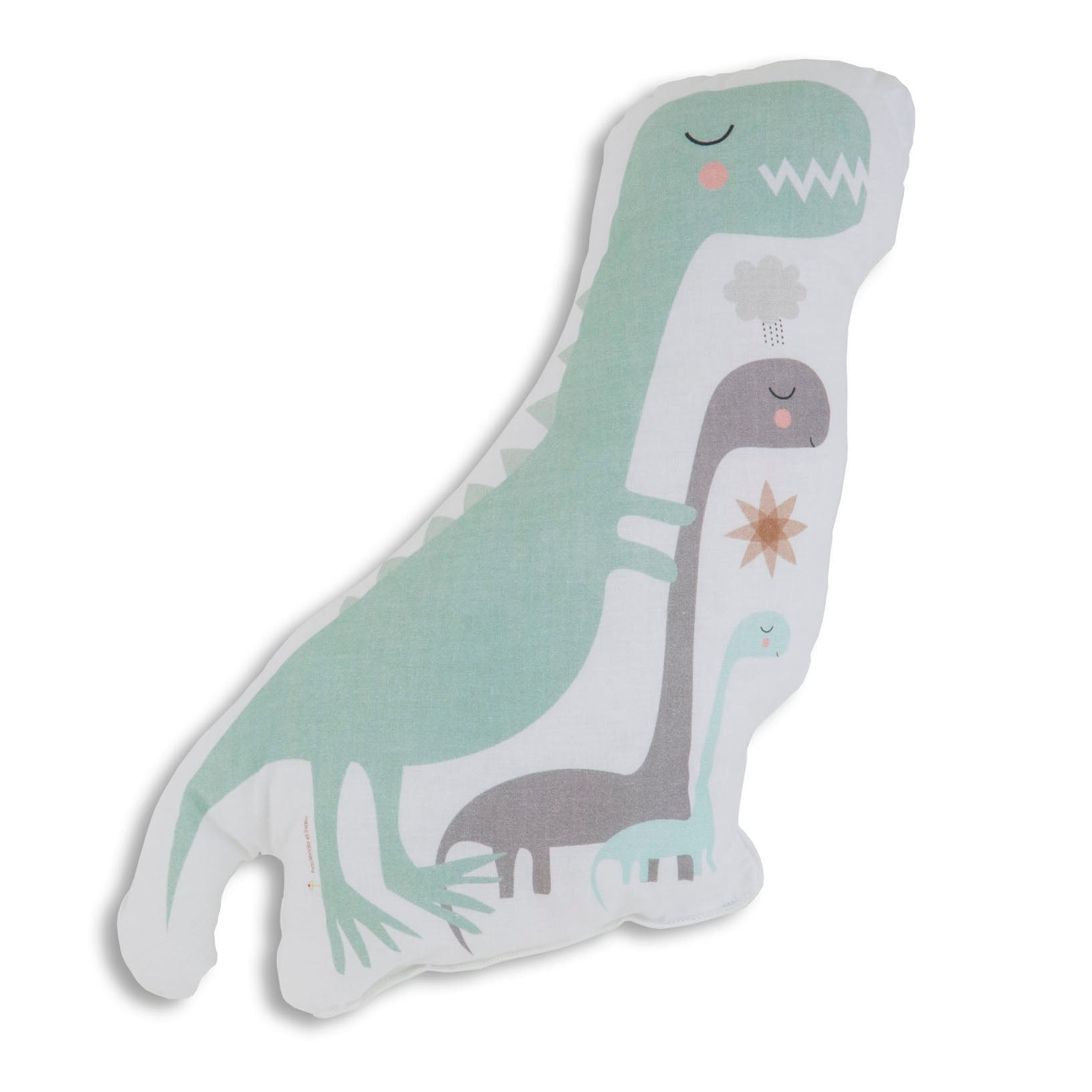 COJÍN DE FORMAS INFANTIL ESTAMPADO DINOS