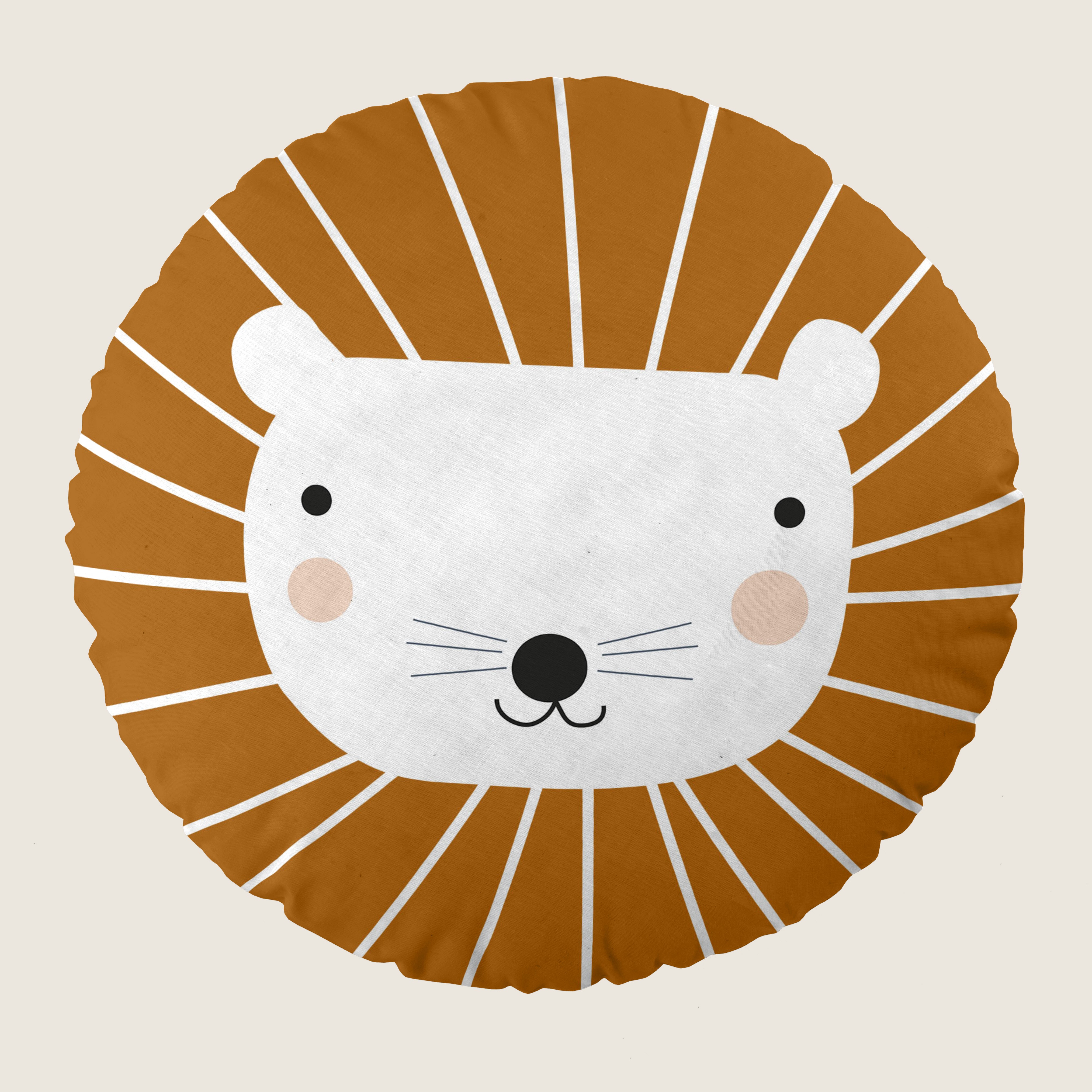 COJÍN REDONDO INFANTIL ESTAMPADO JUNGLA NIÑO