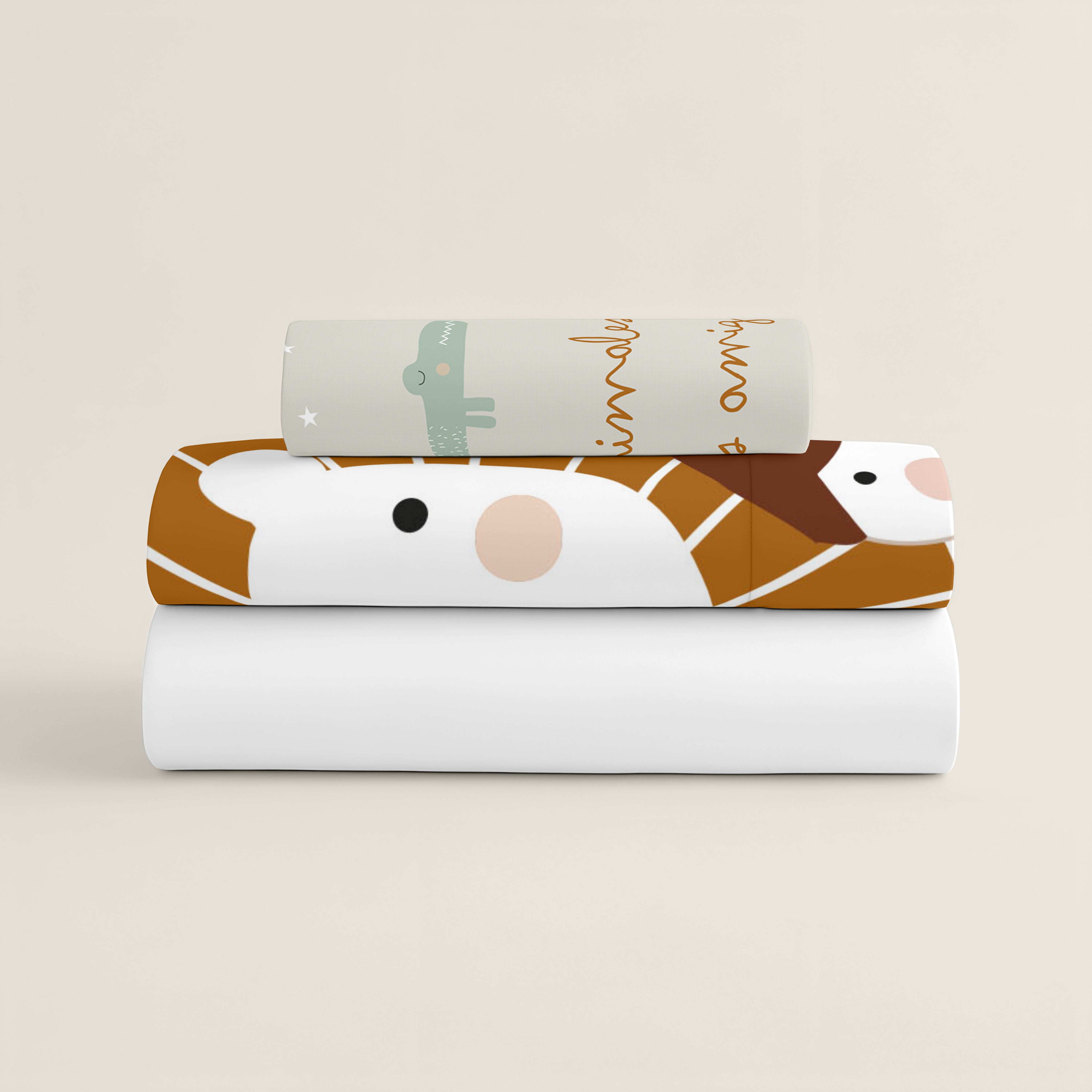 JUEGO DE SÁBANAS CUNA BEBÉ JUNGLA NIÑO A 100% ALGODÓN