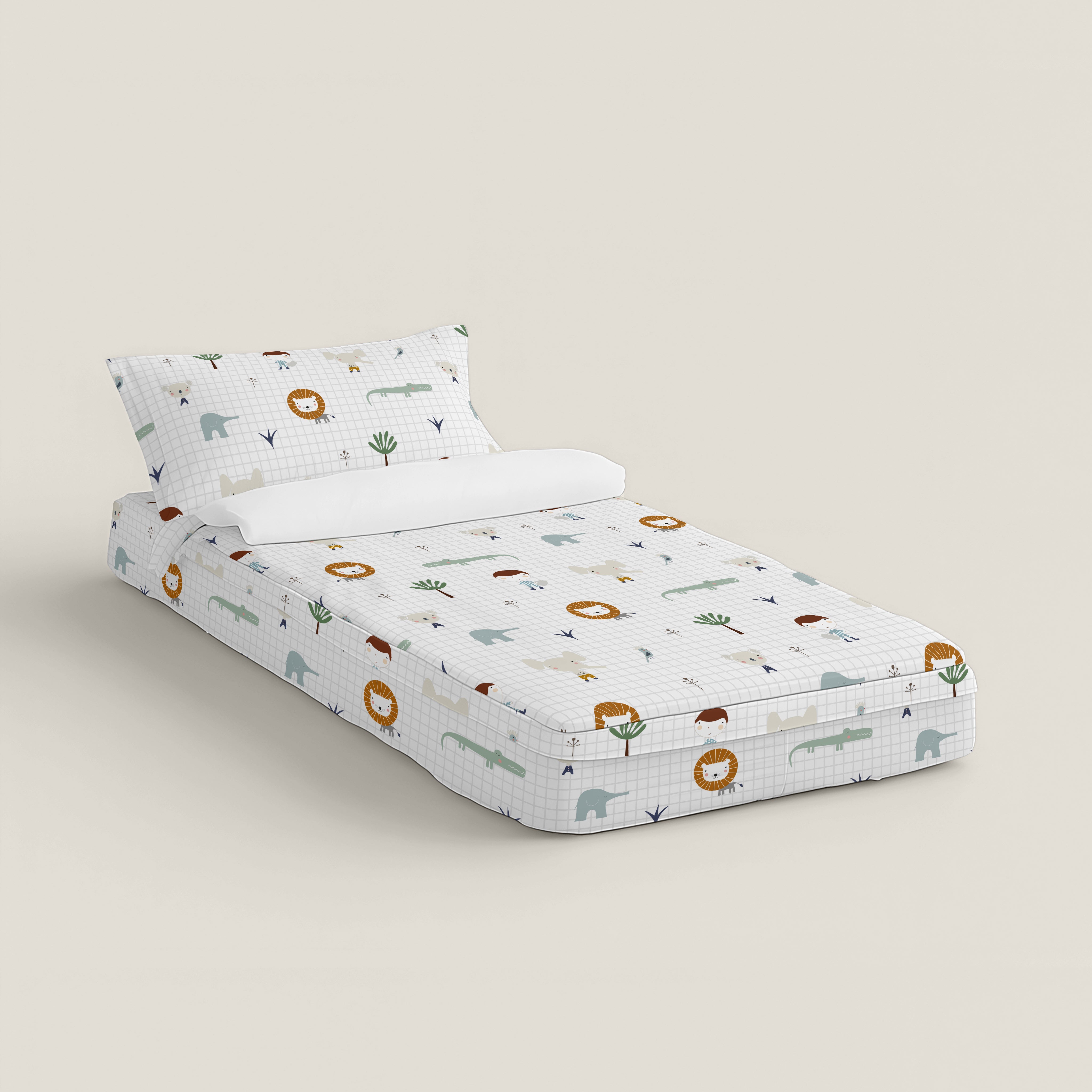 SACCO NORDICO NEONATO GIUNGLA 100% COTONE