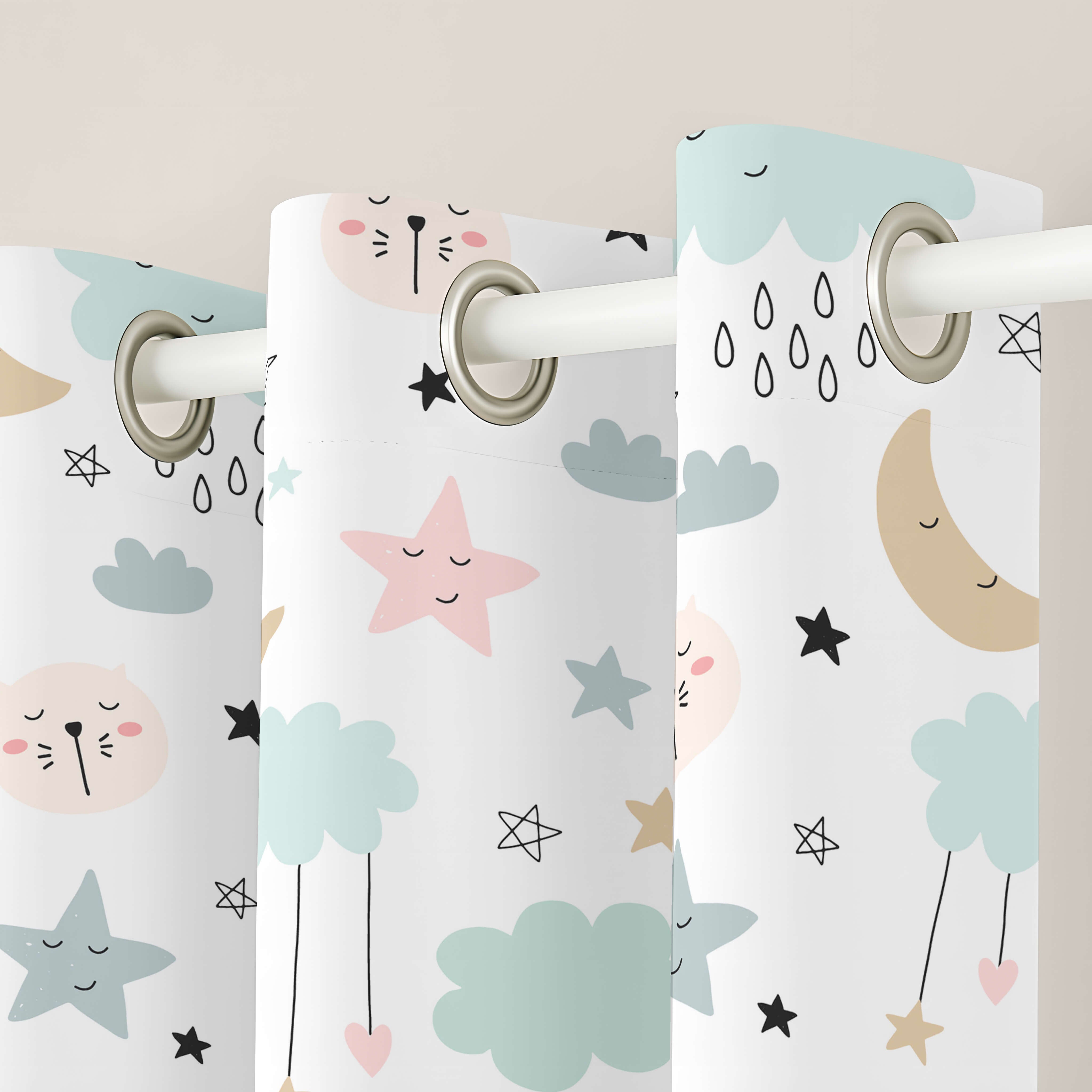 CORTINA INFANTIL BOHO 100% ALGODÓN