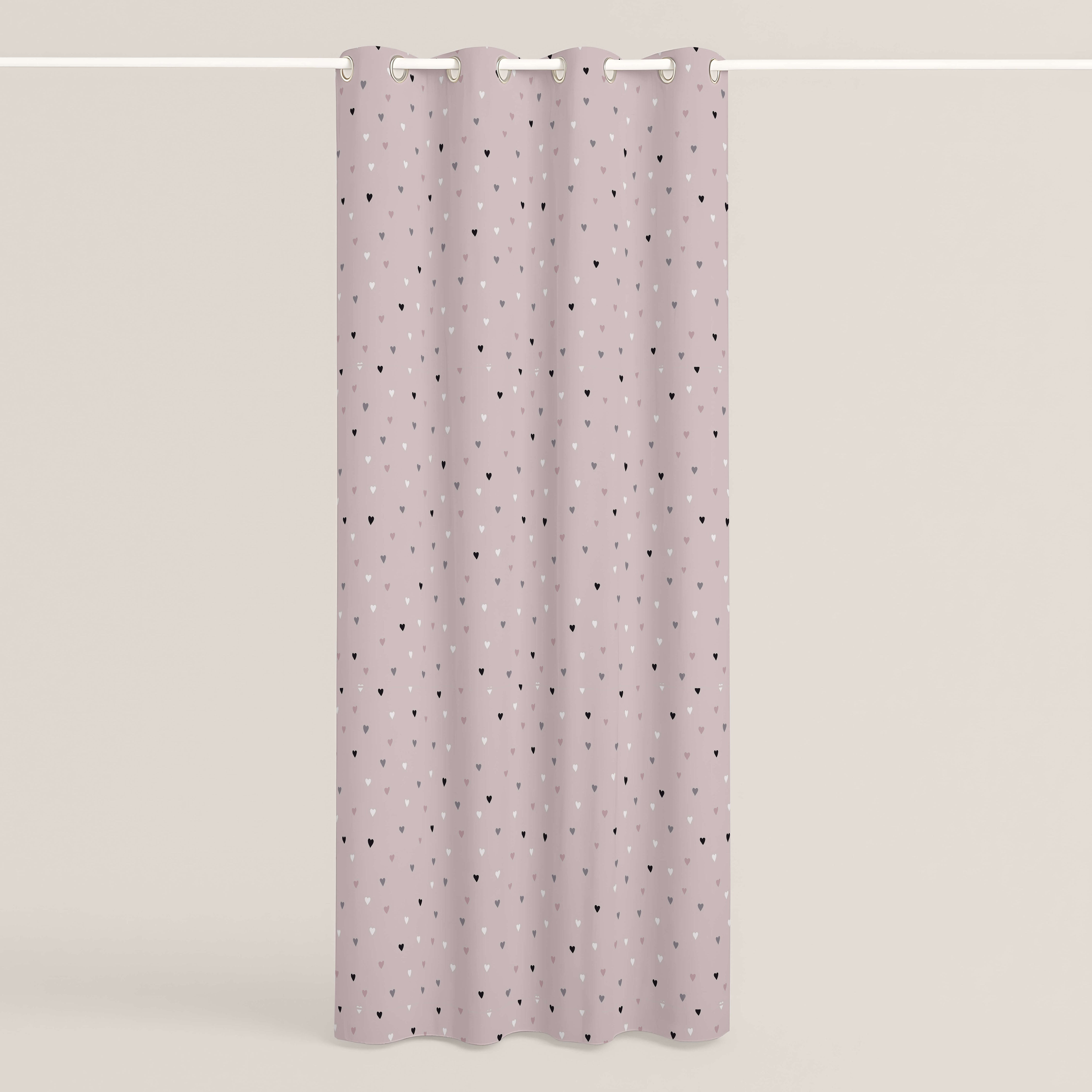 CORTINA INFANTIL CORAZONES 100% ALGODÓN