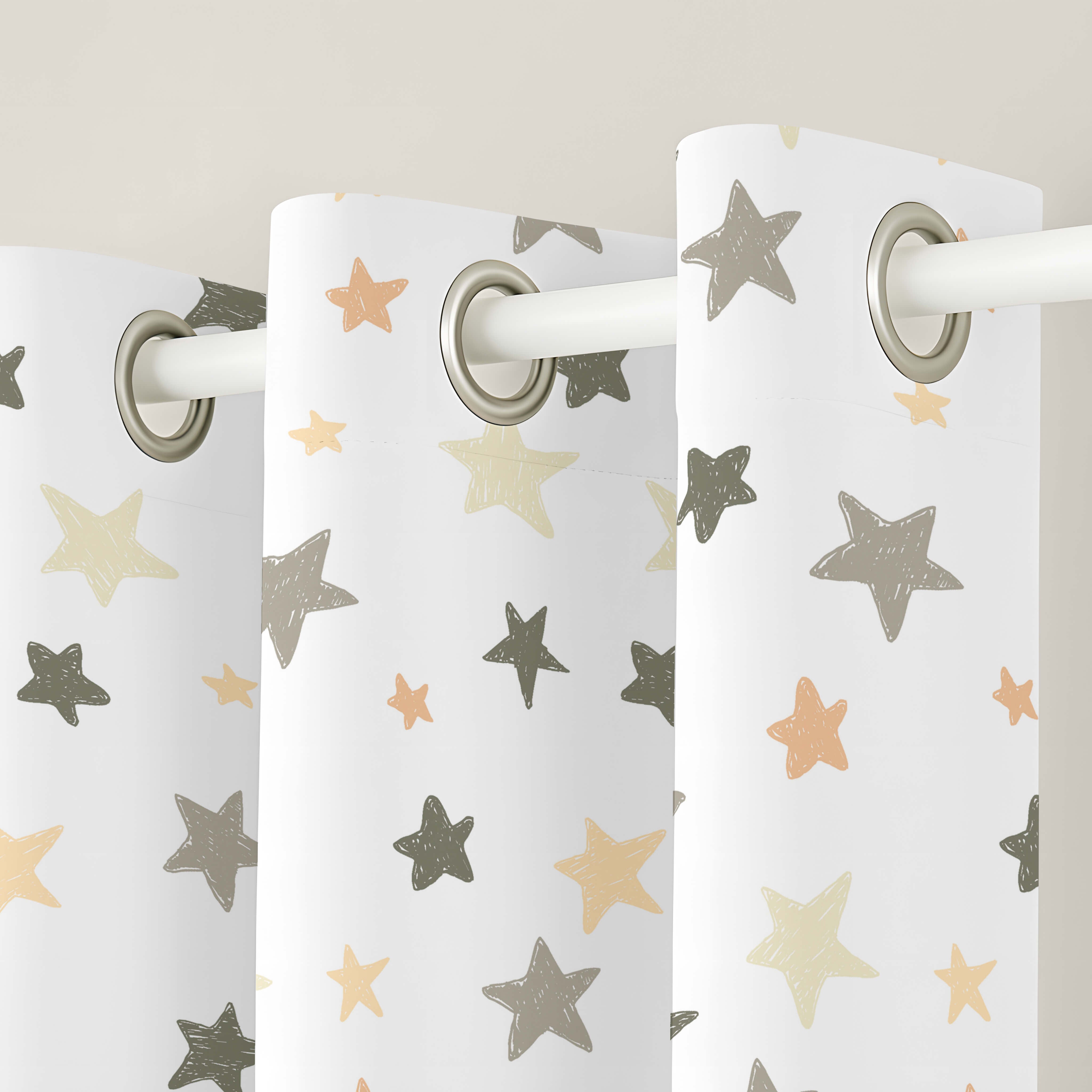 CORTINA INFANTIL ESTRELLA 100% ALGODÓN