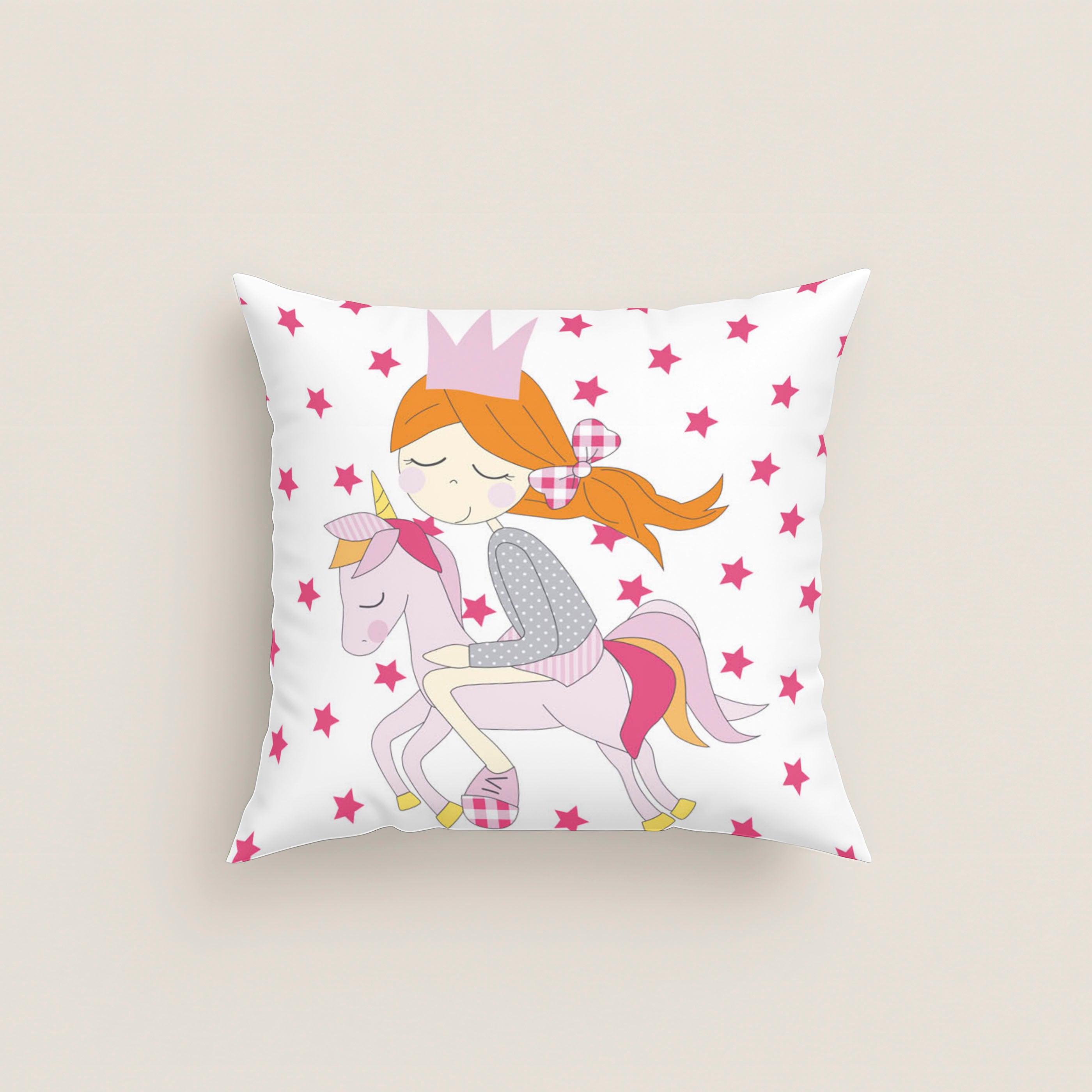 FUNDA DE COJÍN INFANTIL ESTAMPADO LOVELY 100% ALGODÓN