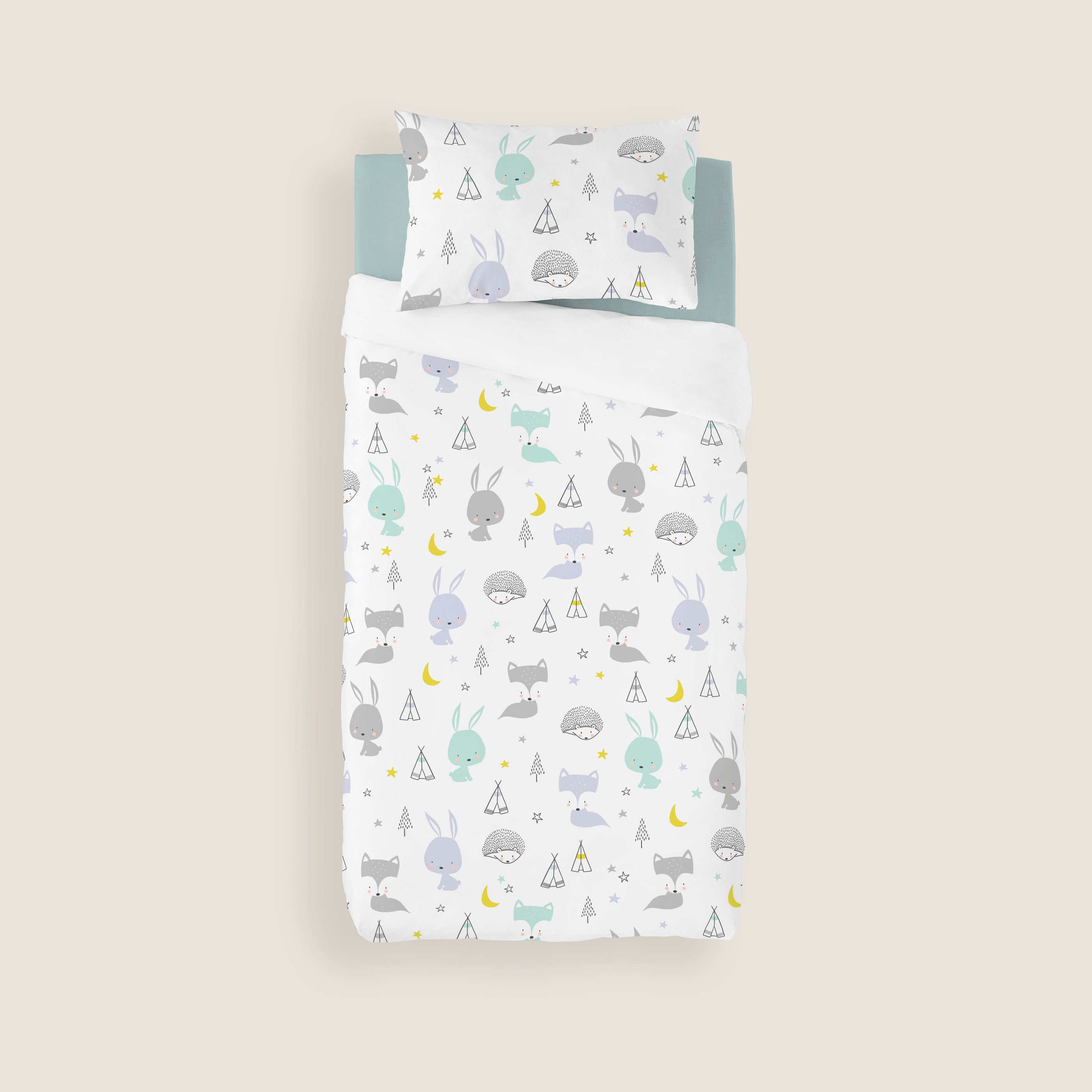 FUNDA NÓRDICA REVERSIBLE ESTAMPADA INFANTIL LETS DREAMS 100% ALGODÓN